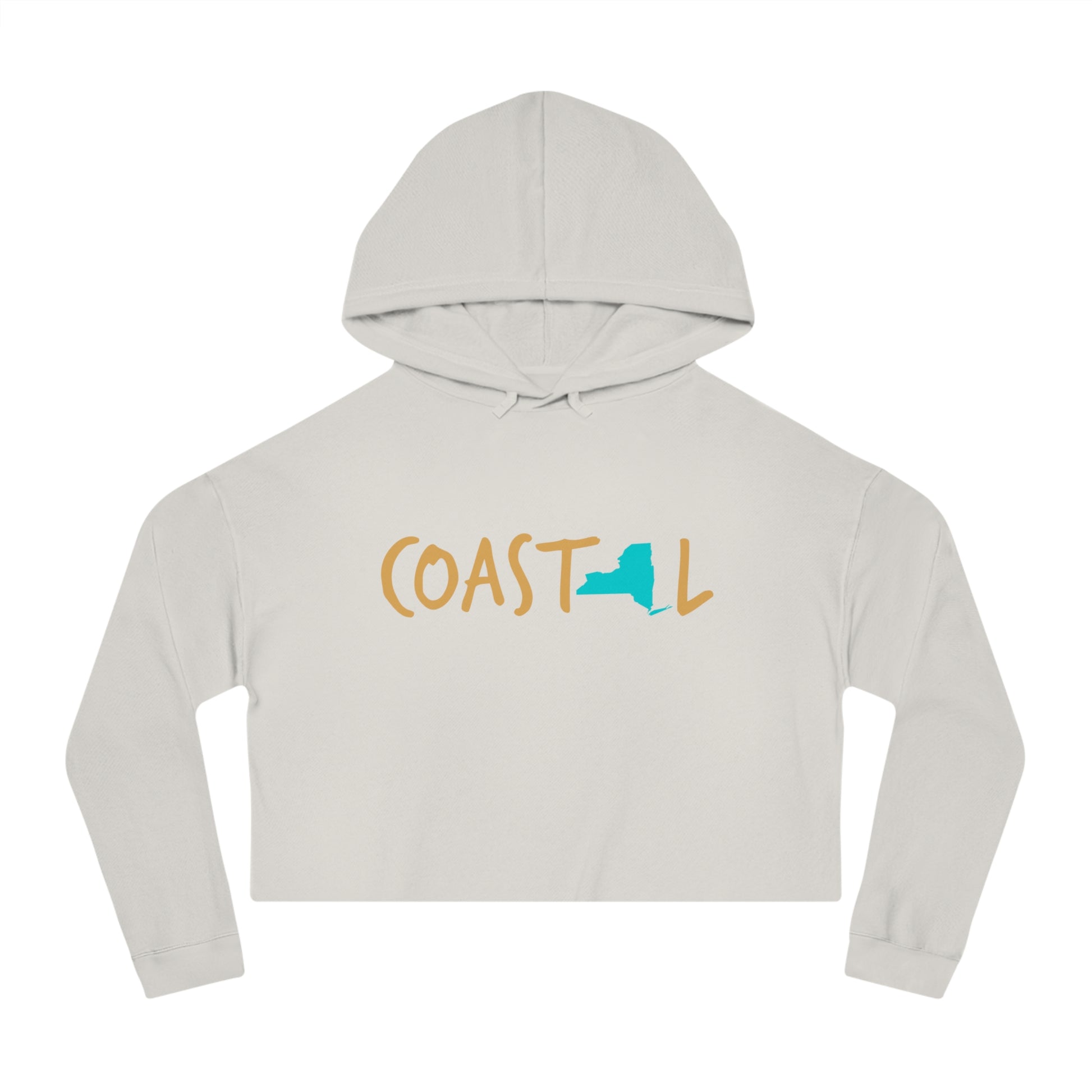 Coastal New York Sand & Surf Vibes Women’s Cropped Hoodie