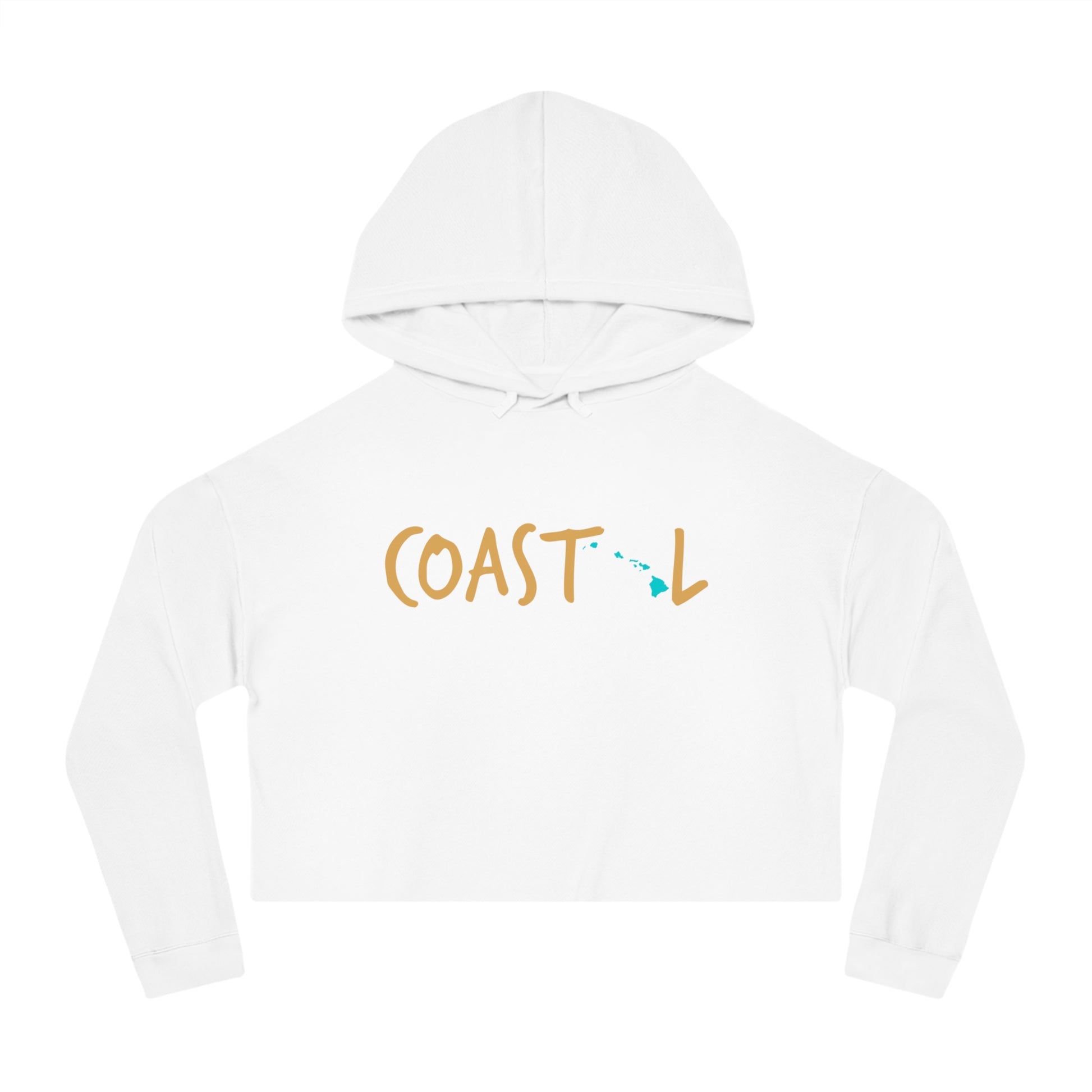 Coastal Hawaii Sand & Surf Vibes Women’s Cropped Hoodie