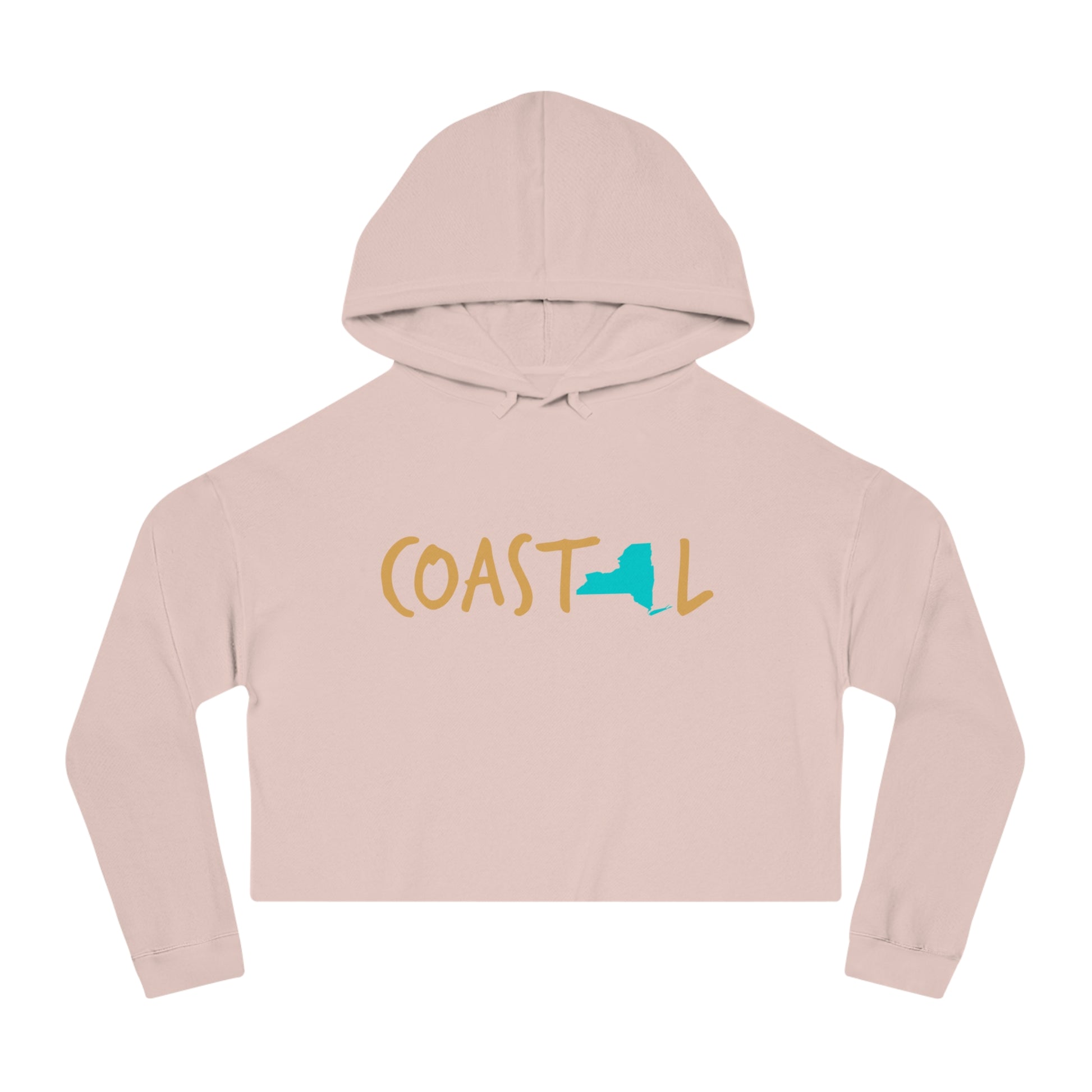 Coastal New York Sand & Surf Vibes Women’s Cropped Hoodie
