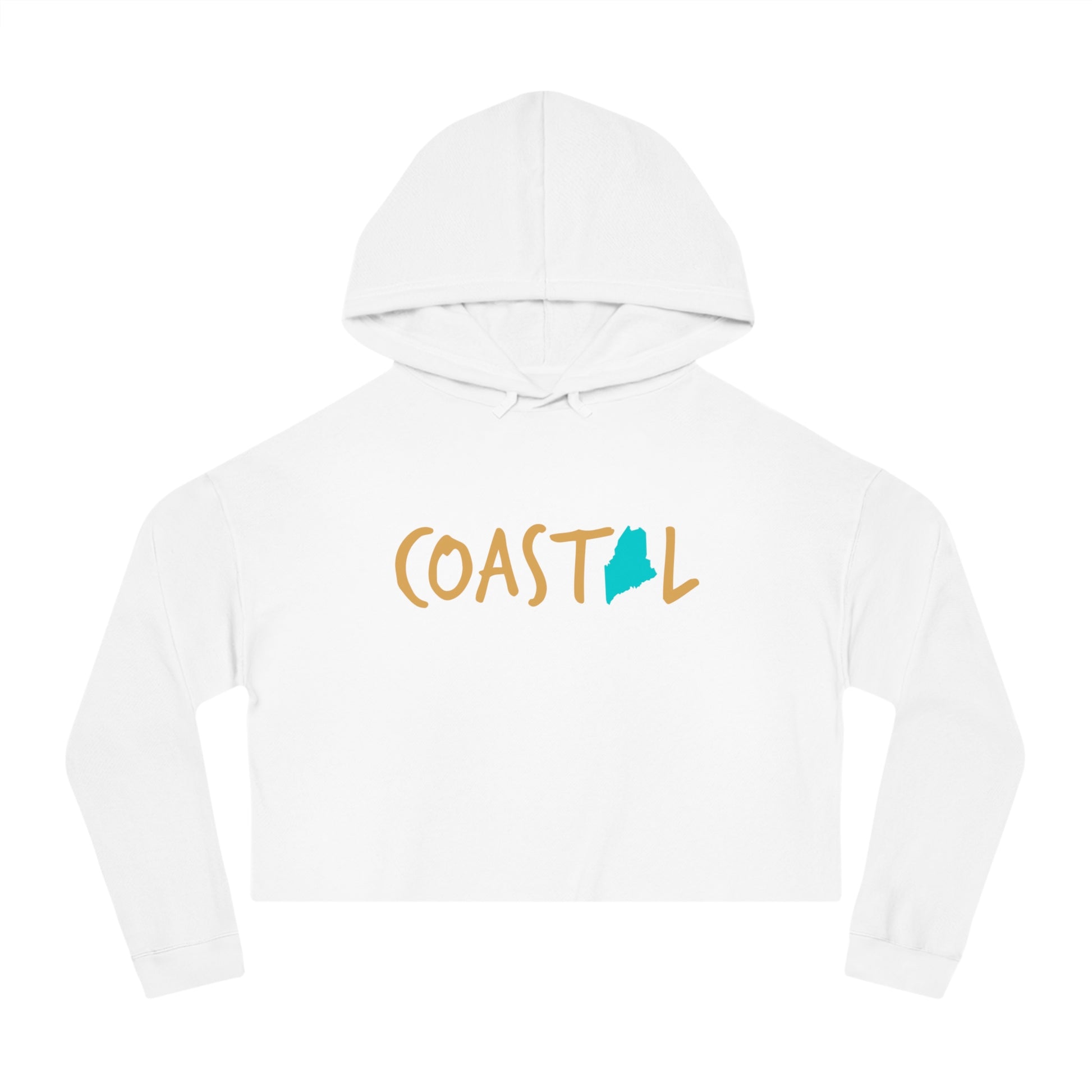 Coastal Maine Sand & Surf Vibes Women’s Cropped Hoodie