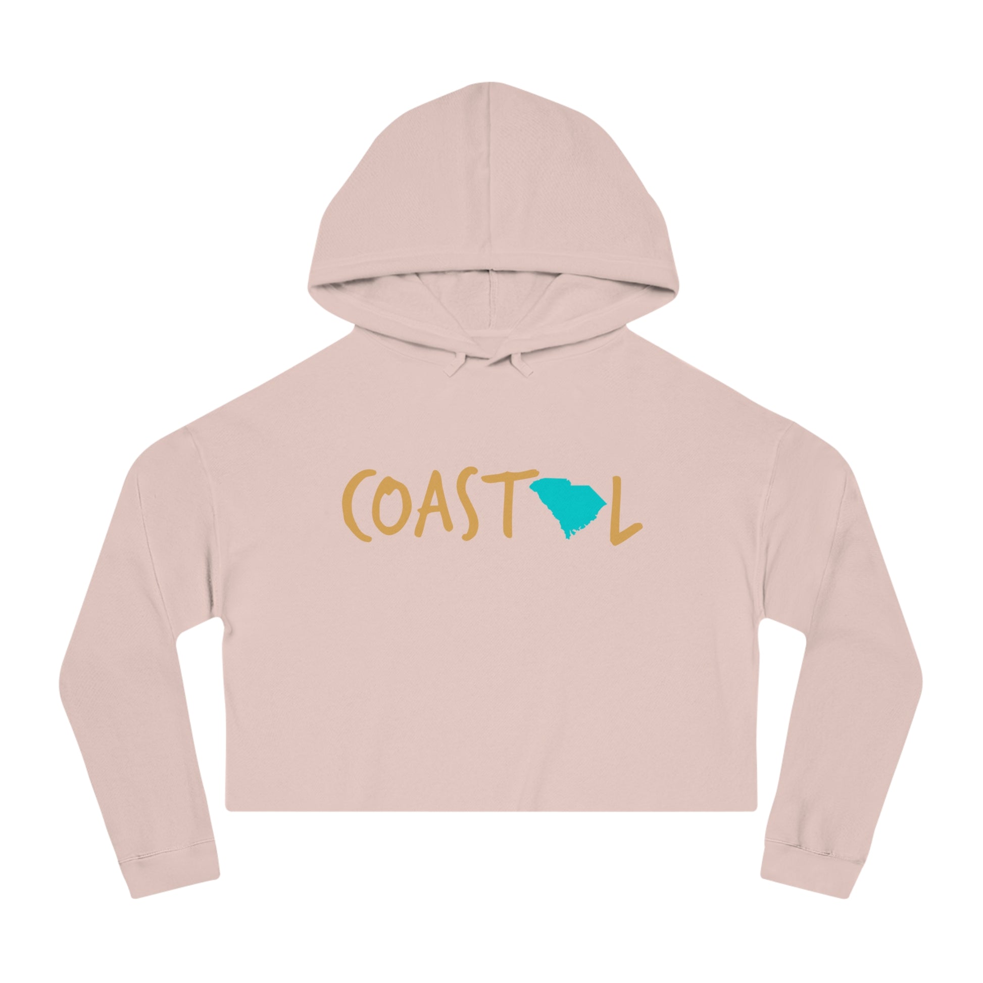 Coastal South Carolina Sand & Surf Vibes Women’s Cropped Hoodie