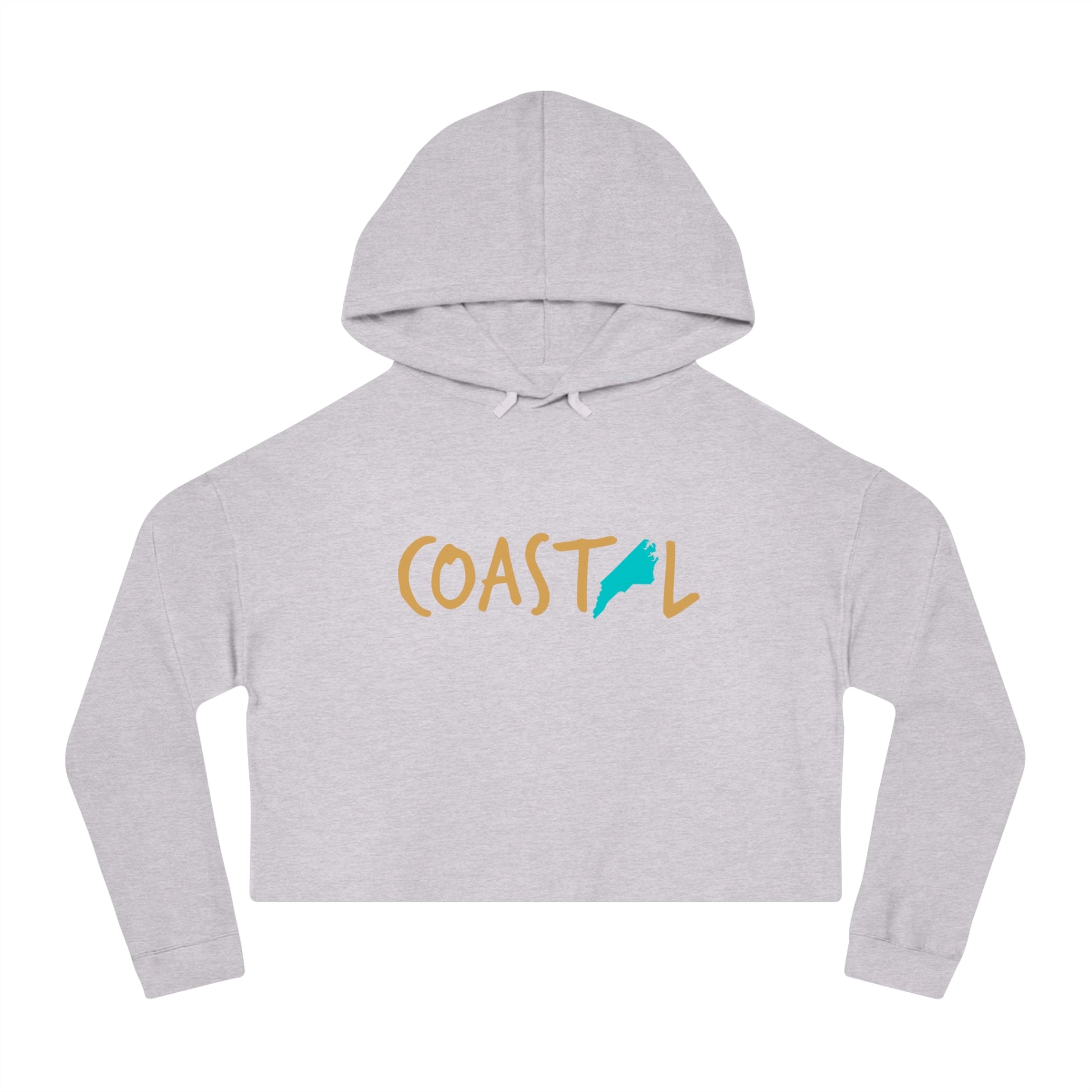 Coastal North Carolina Sand & Surf Vibes Women’s Cropped Hoodie