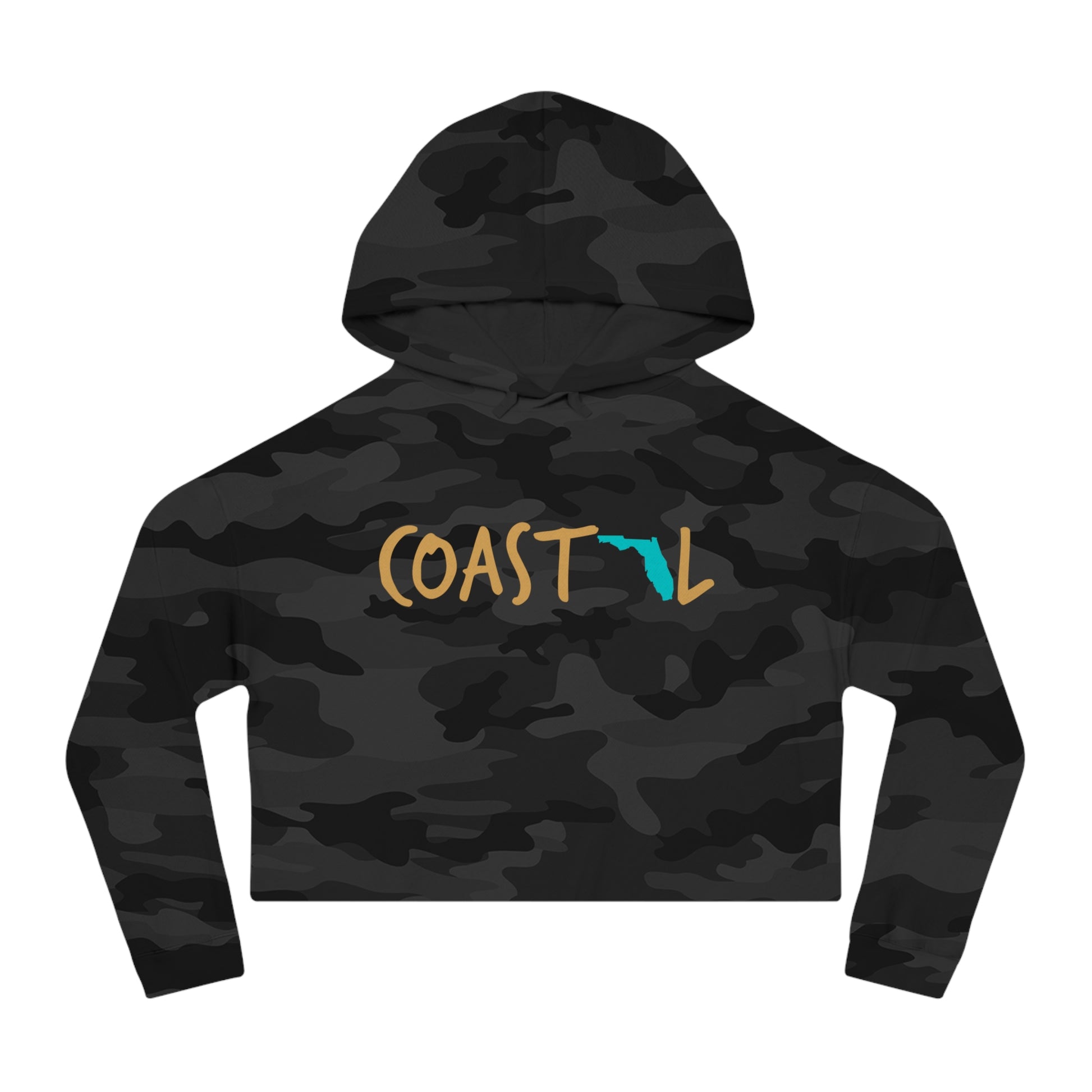 Coastal Florida Sand & Surf Vibes Women’s Cropped Hoodie