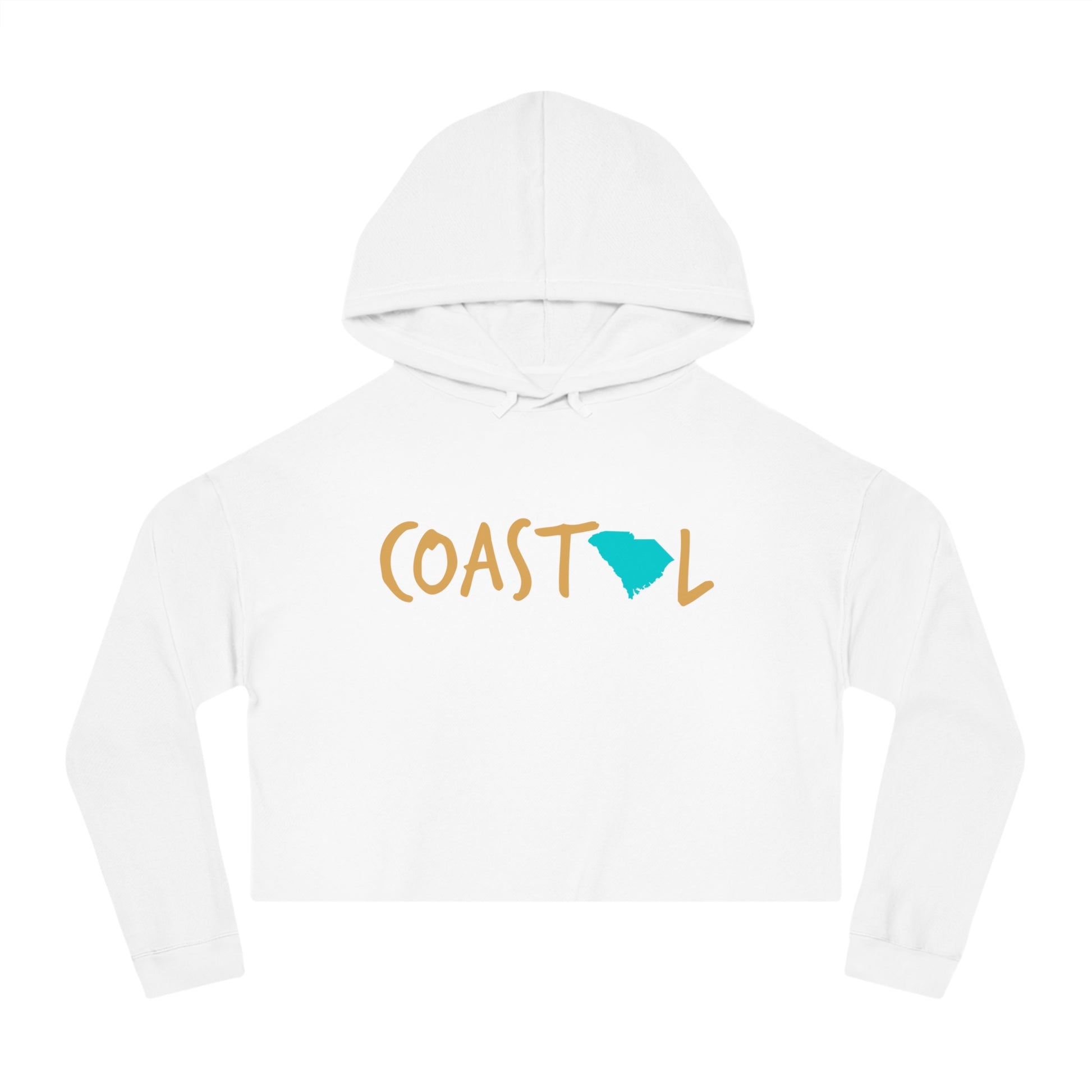Coastal South Carolina Sand & Surf Vibes Women’s Cropped Hoodie