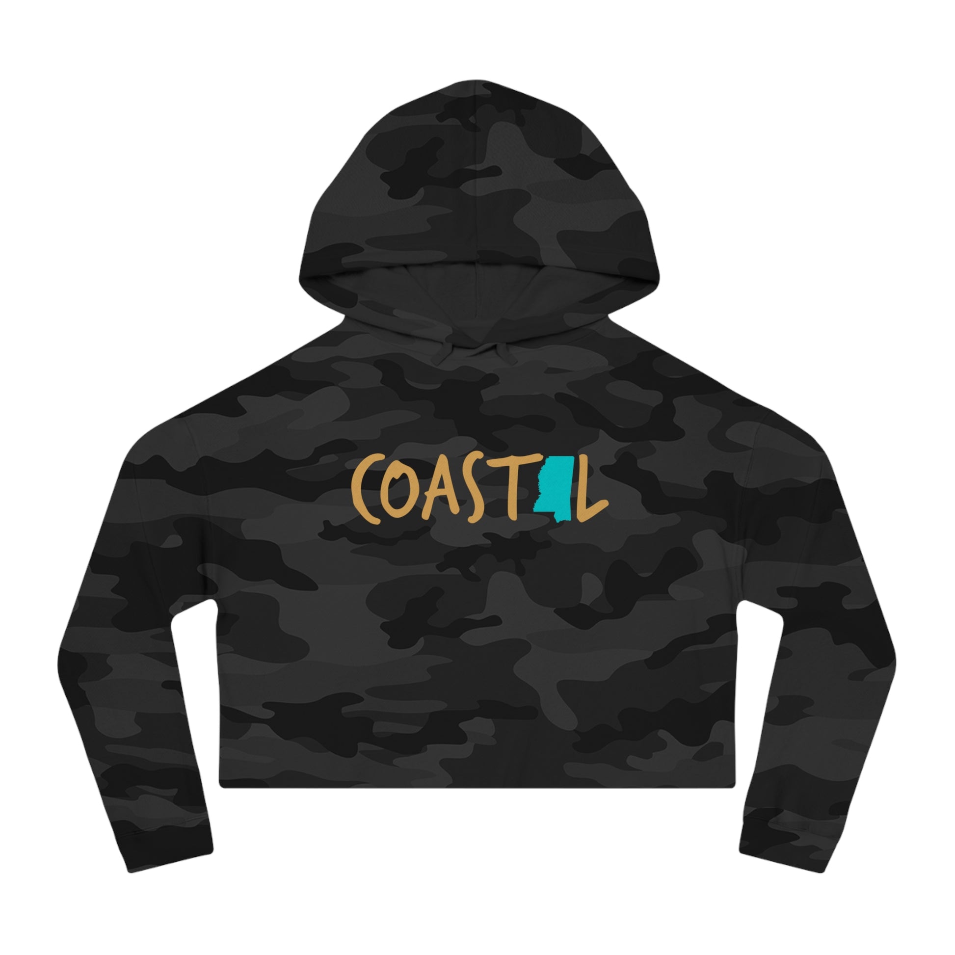 Coastal Mississippi Sand & Surf Vibes Women’s Cropped Hoodie