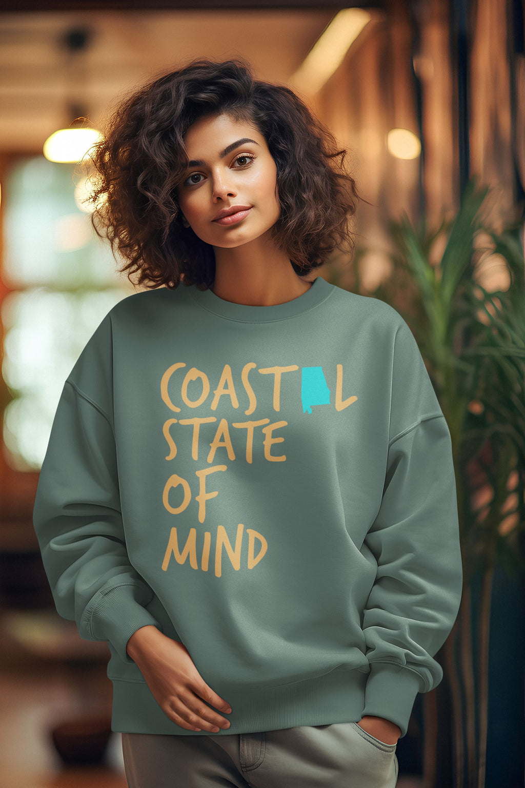 Coastal State of Mind Alabama Driftwood Unisex Sweatshirt