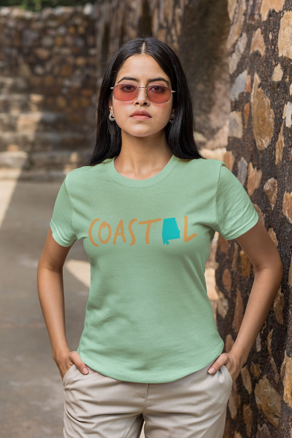 Coastal Alabama Sunset Gold Unisex Jersey Tee