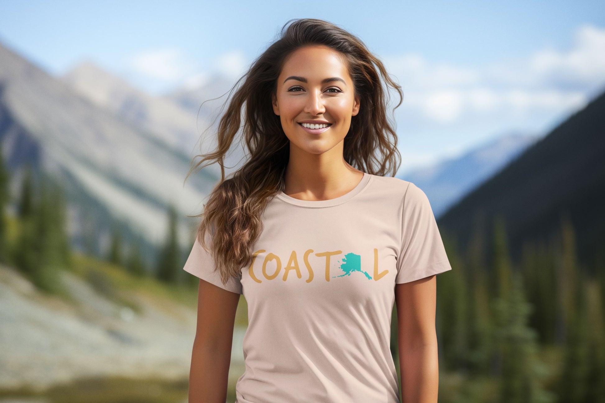 Coastal Alaska Sunset Gold Unisex Jersey Tee