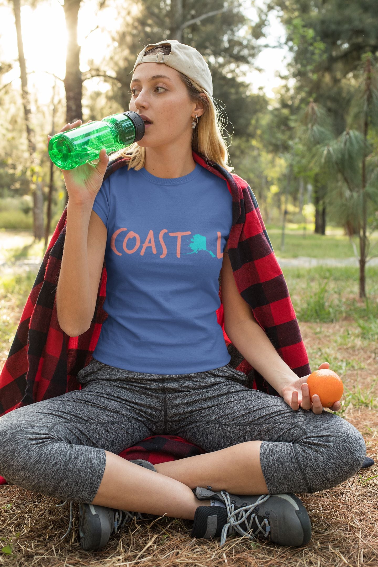 Coastal Alaska Sunset Red Unisex Jersey Tee