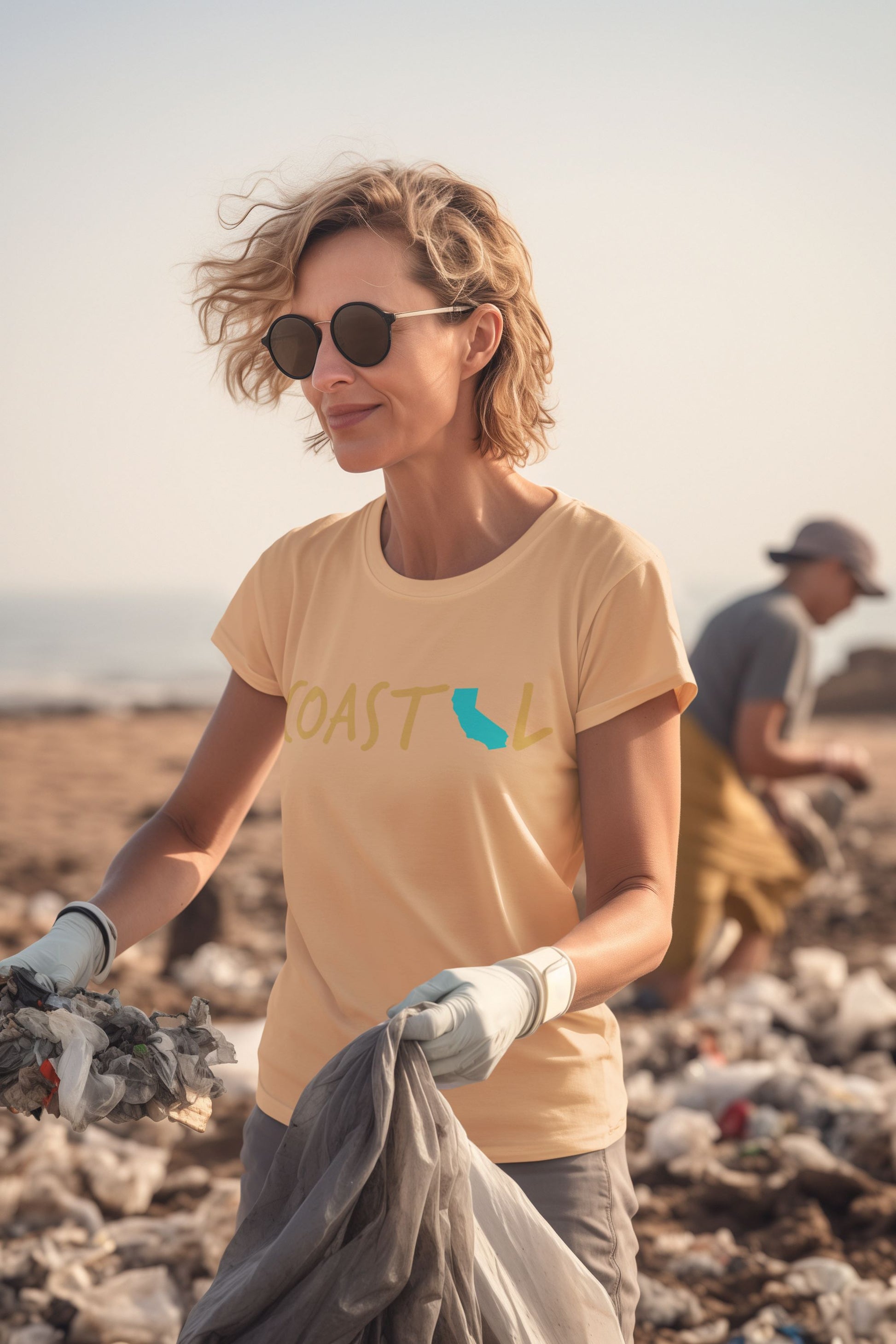 Coastal California Sunset Gold Unisex Jersey Tee