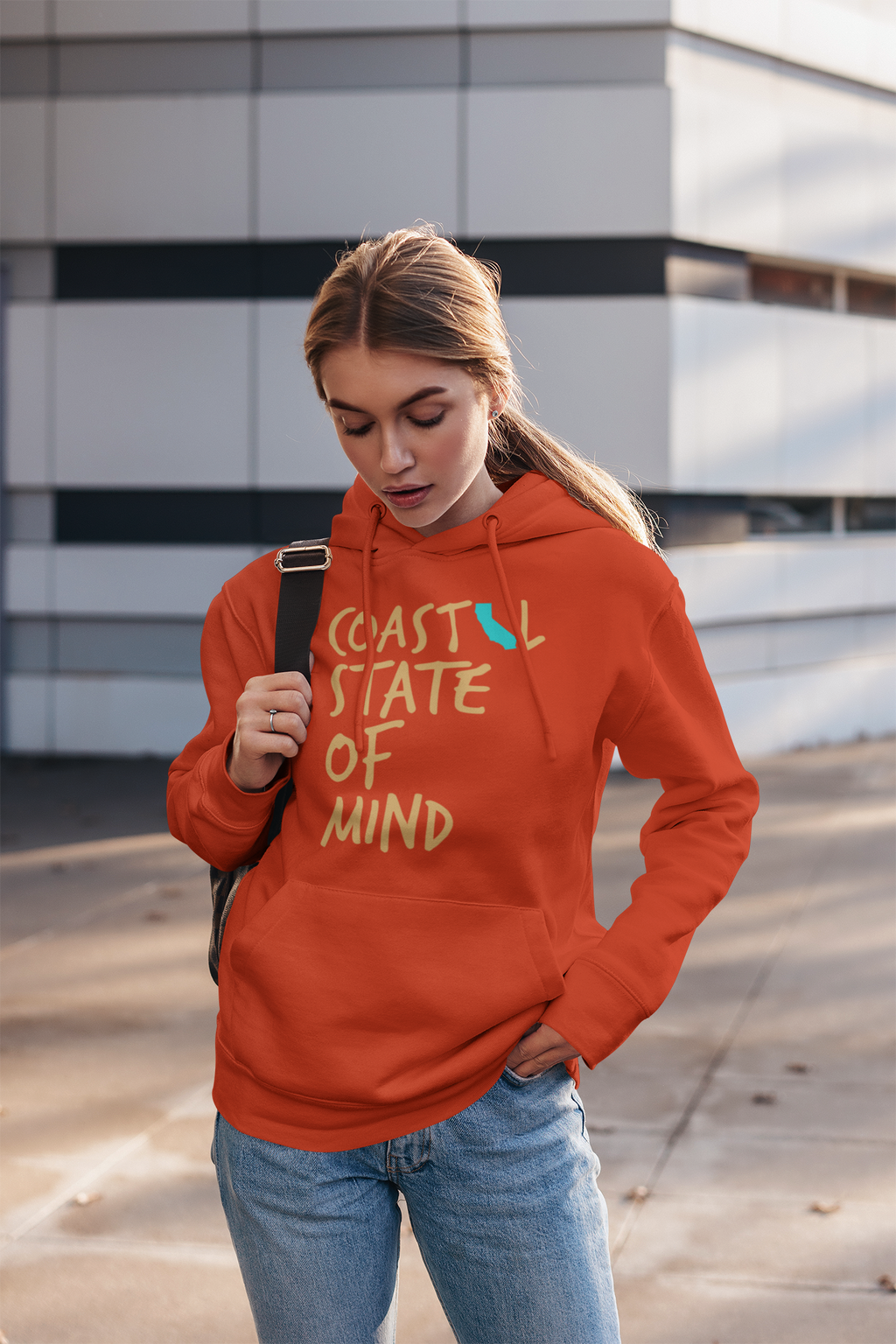 Coastal State of Mind California Sunset Gold Unisex Hoodie