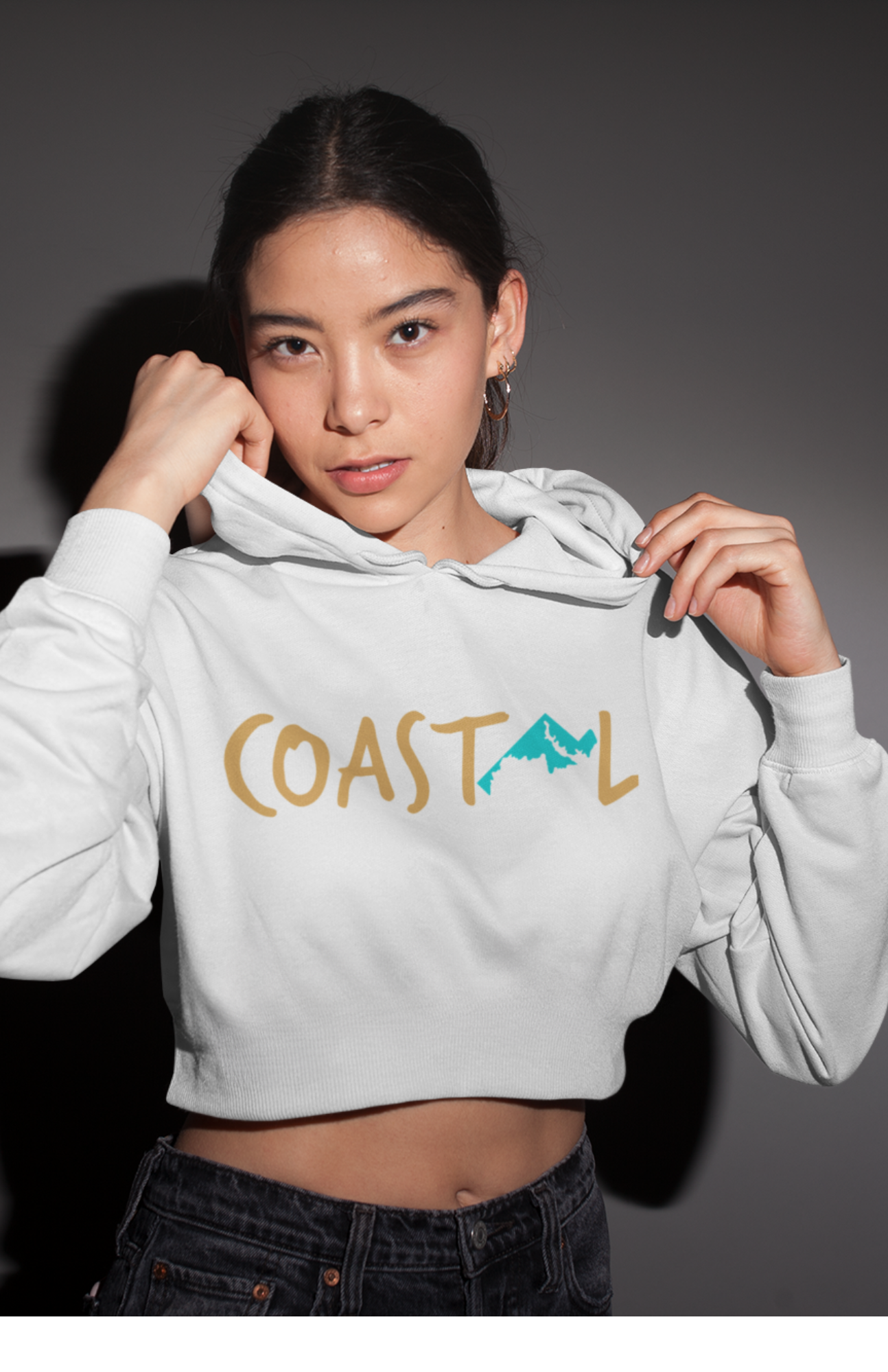 Coastal Maryland Sand & Surf Vibes Women’s Cropped Hoodie