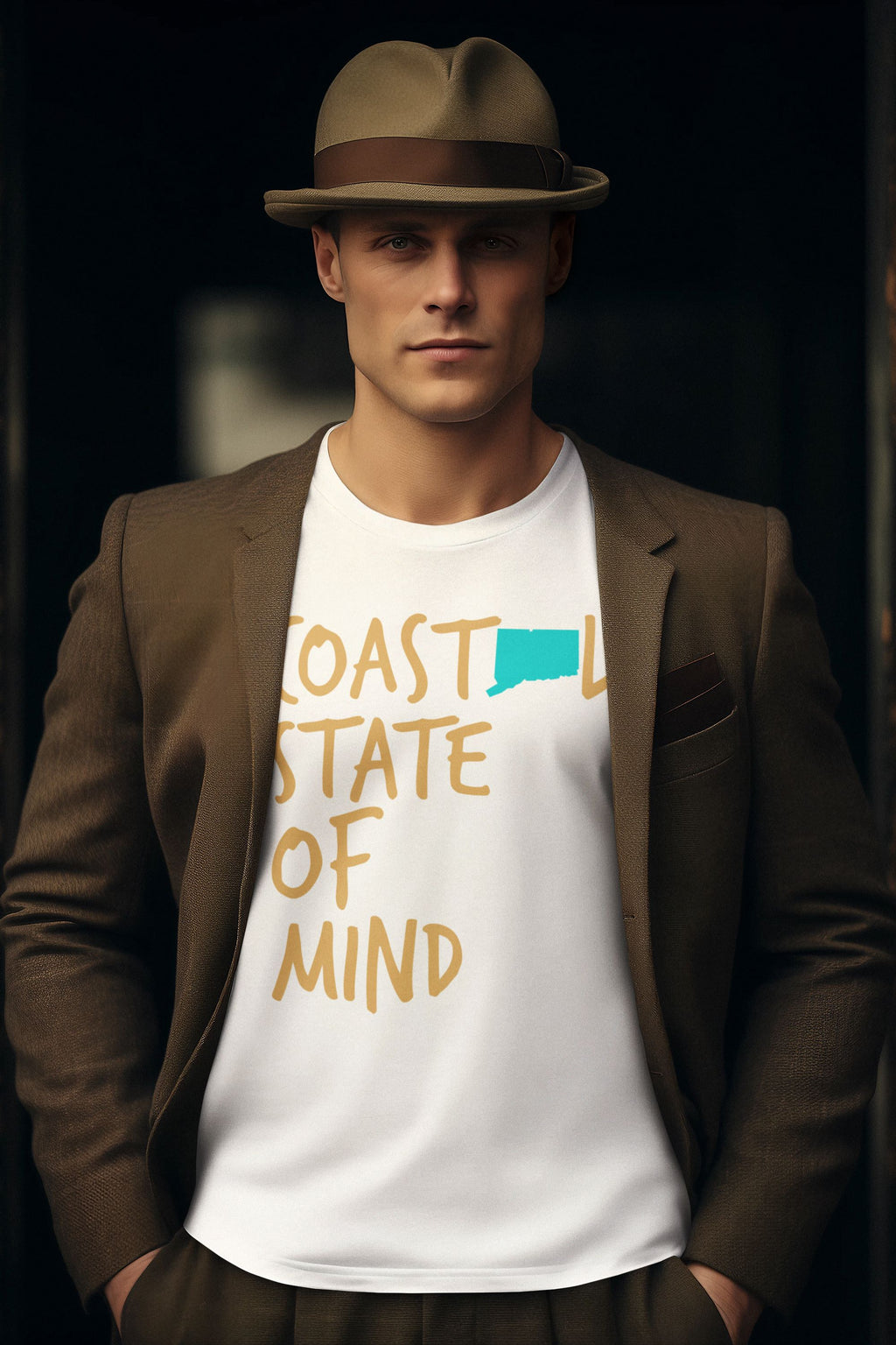 Coastal State of Mind Connecticut Beachfront Long Sleeve Unisex Tee