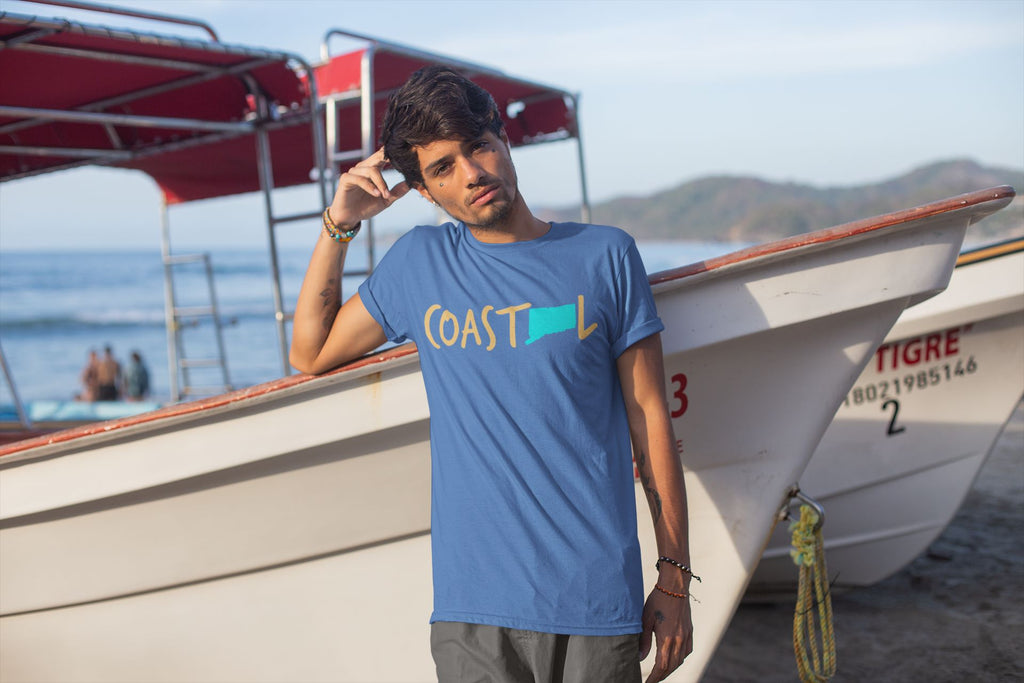 Coastal Connecticut Sunset Gold Unisex Jersey Tee