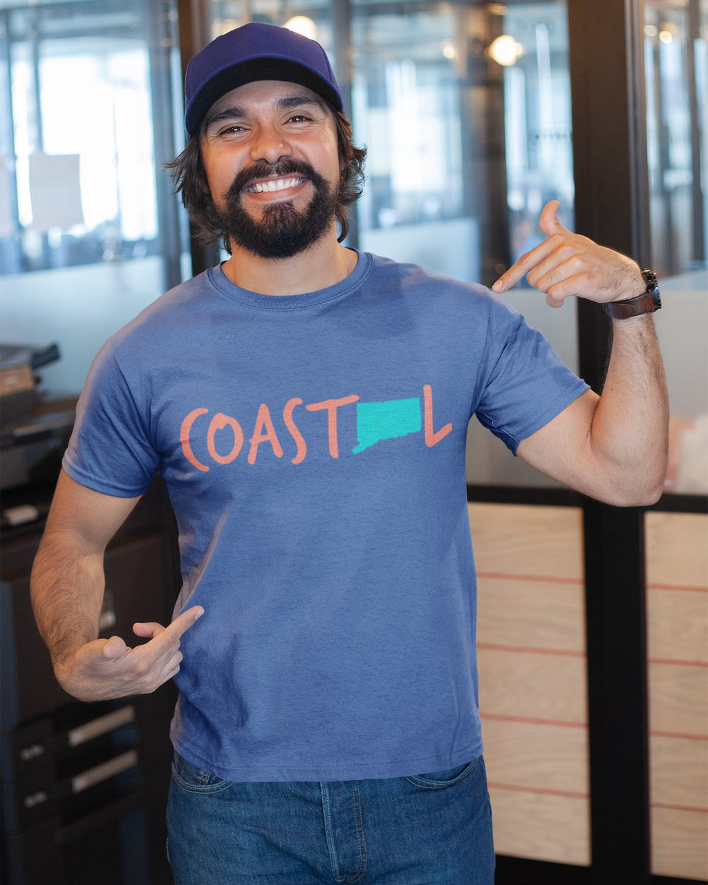 Coastal Connecticut Sunset Red Unisex Jersey Tee