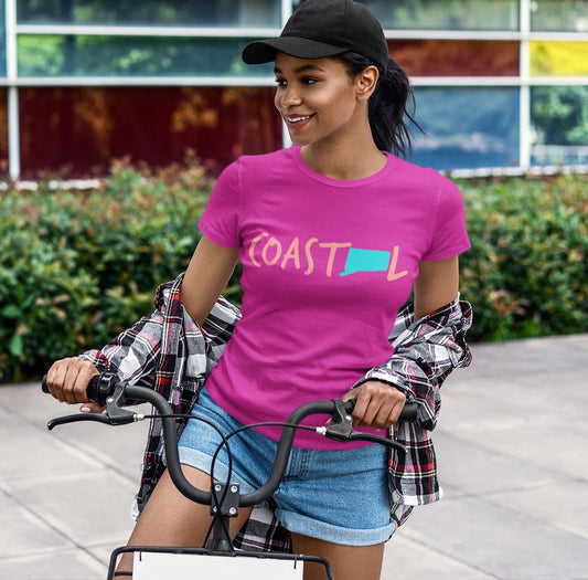 Coastal Connecticut Sunset Red Unisex Jersey Tee