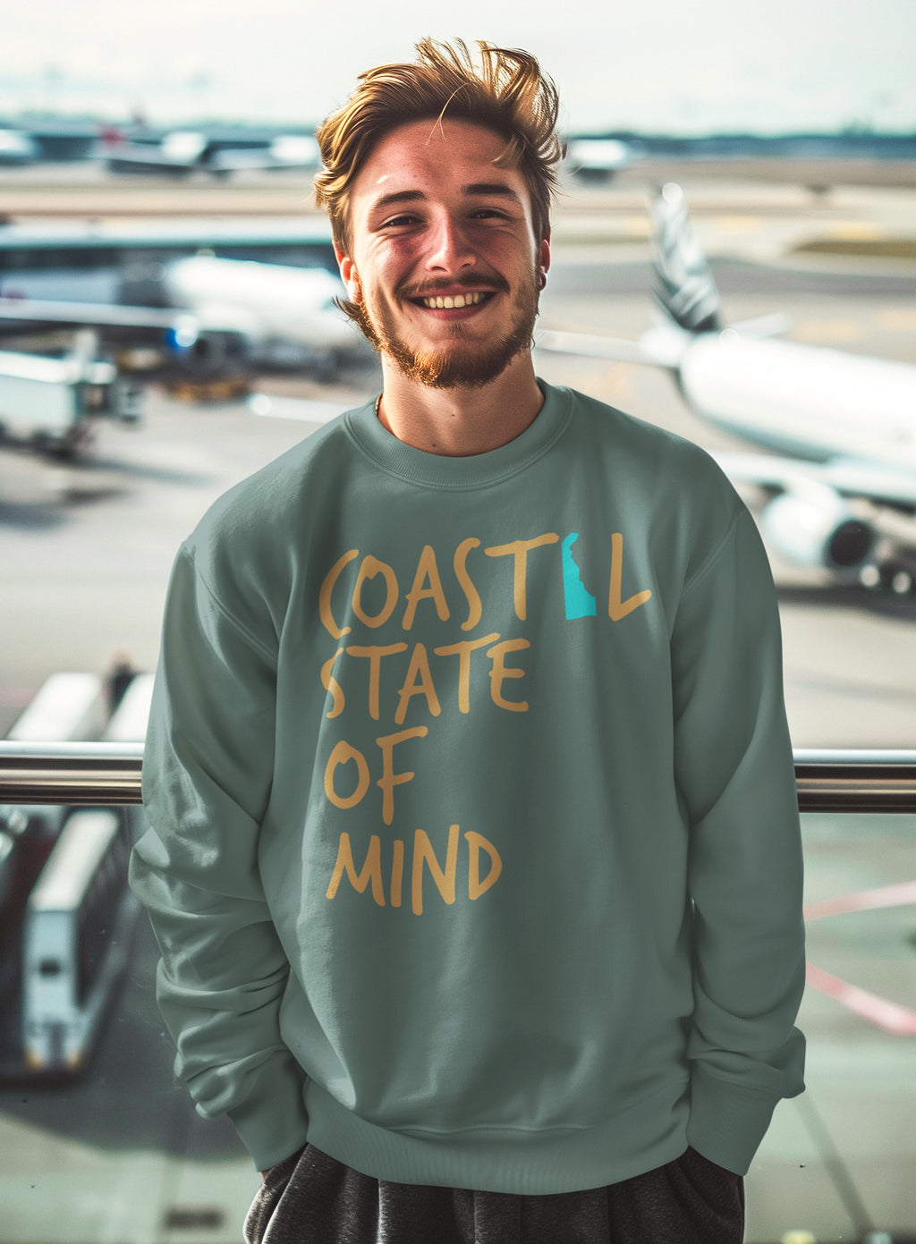 Coastal State of Mind Delaware Driftwood Unisex Sweatshirt