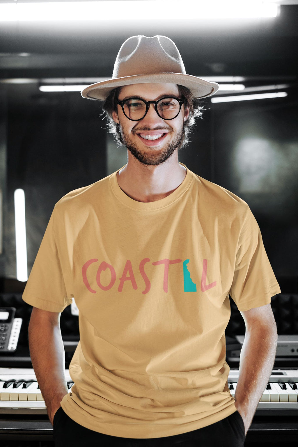 Coastal Delaware Sunset Red Unisex Jersey Tee