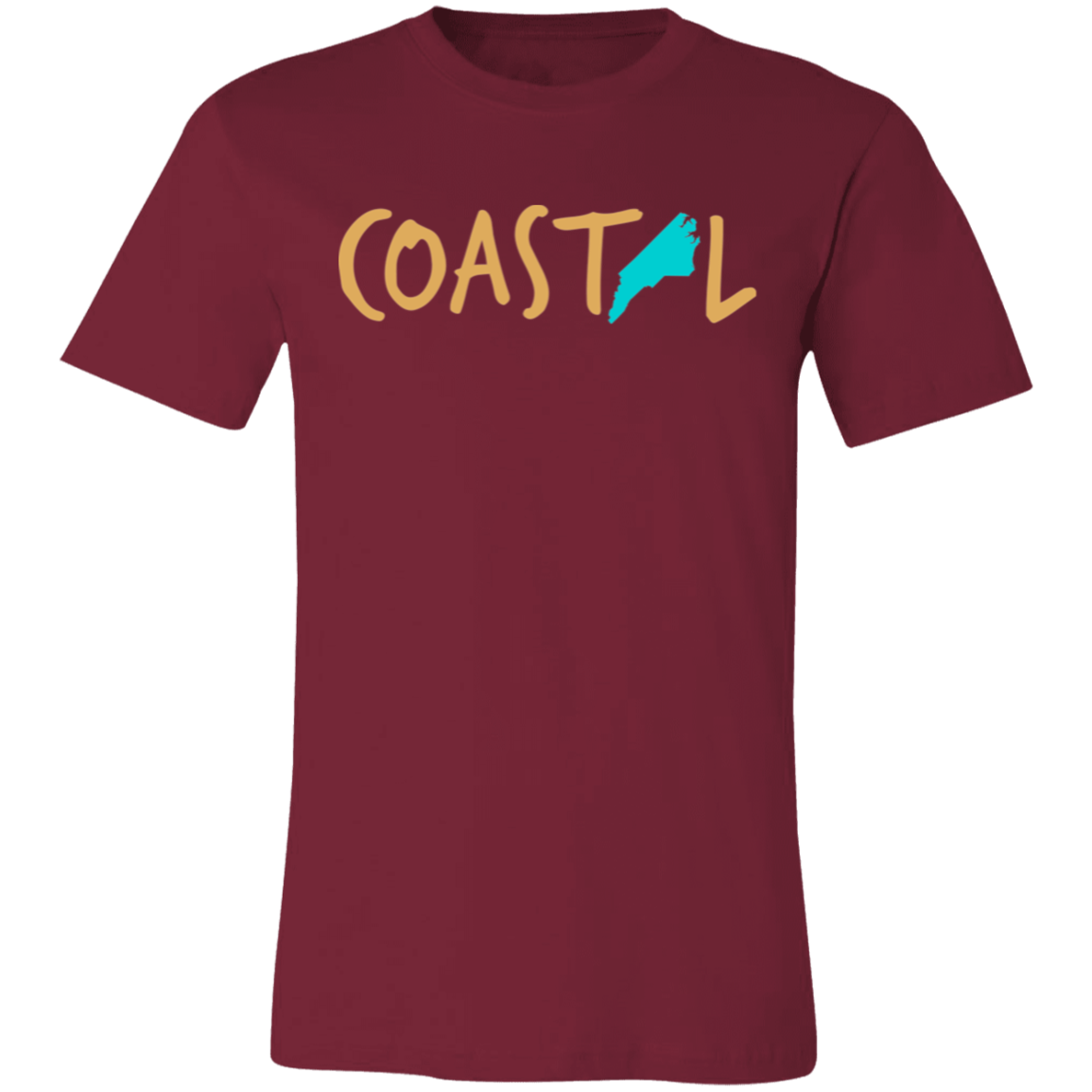 Coastal North Carolina Sunset Gold Unisex Jersey Tee