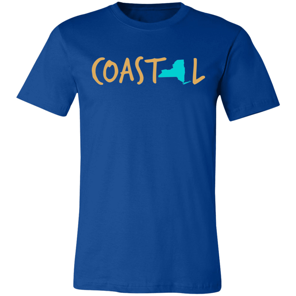 Coastal New York Sunset Gold Unisex Jersey Tee