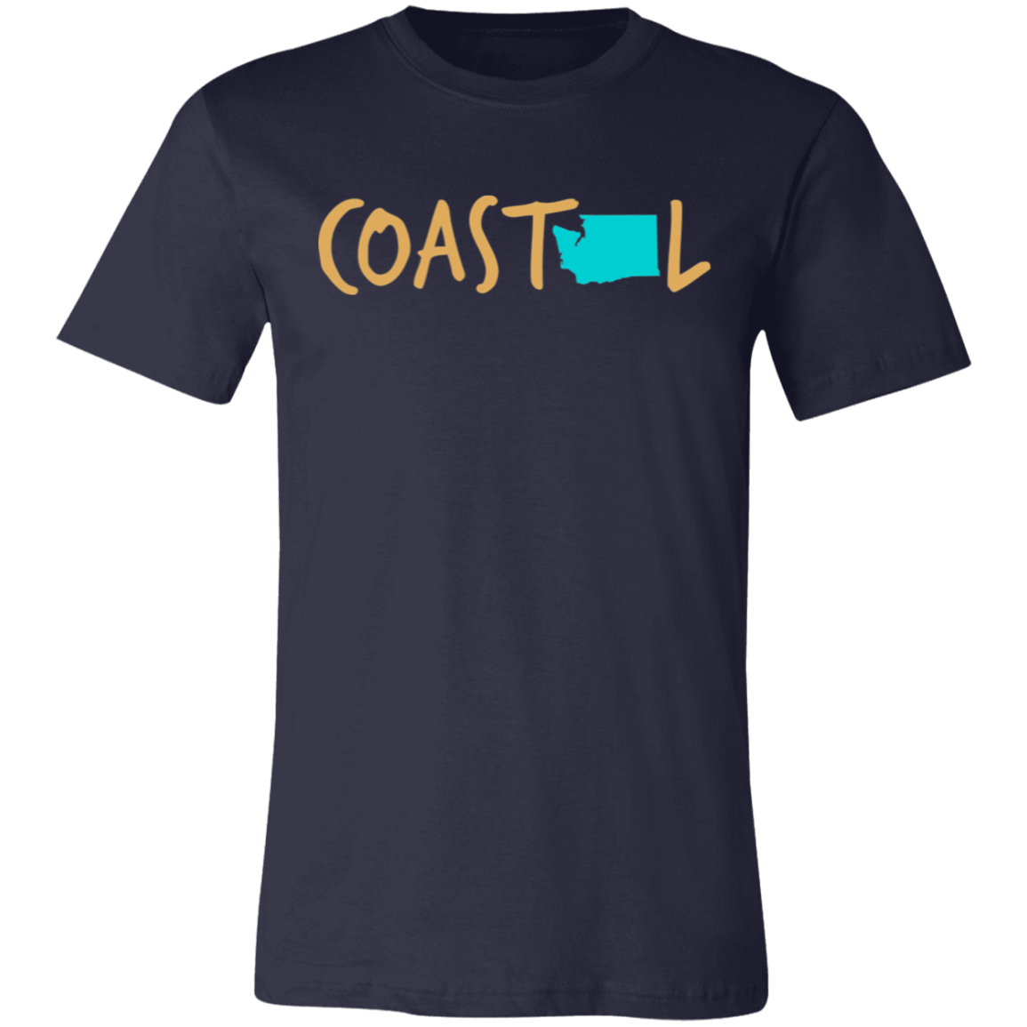 Coastal Washington Sunset Gold  Unisex Jersey Tee