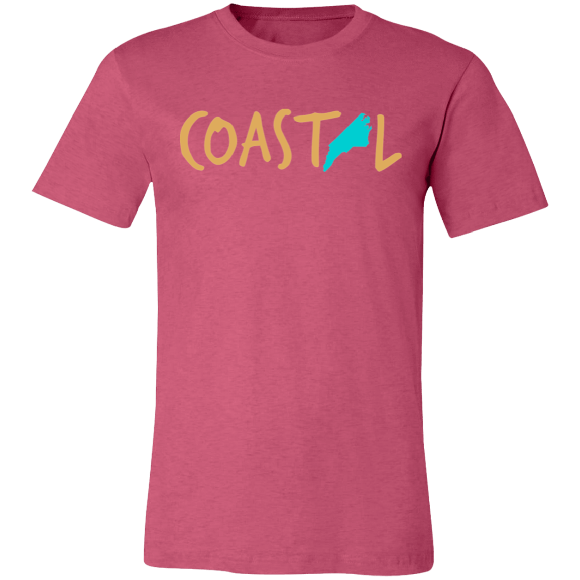 Coastal North Carolina Sunset Gold Unisex Jersey Tee