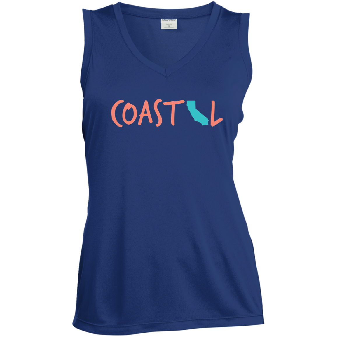 Coastal California Ladies' Sleeveless V-Neck Performance Tee