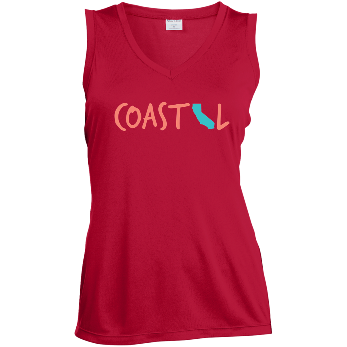 Coastal California Ladies' Sleeveless V-Neck Performance Tee