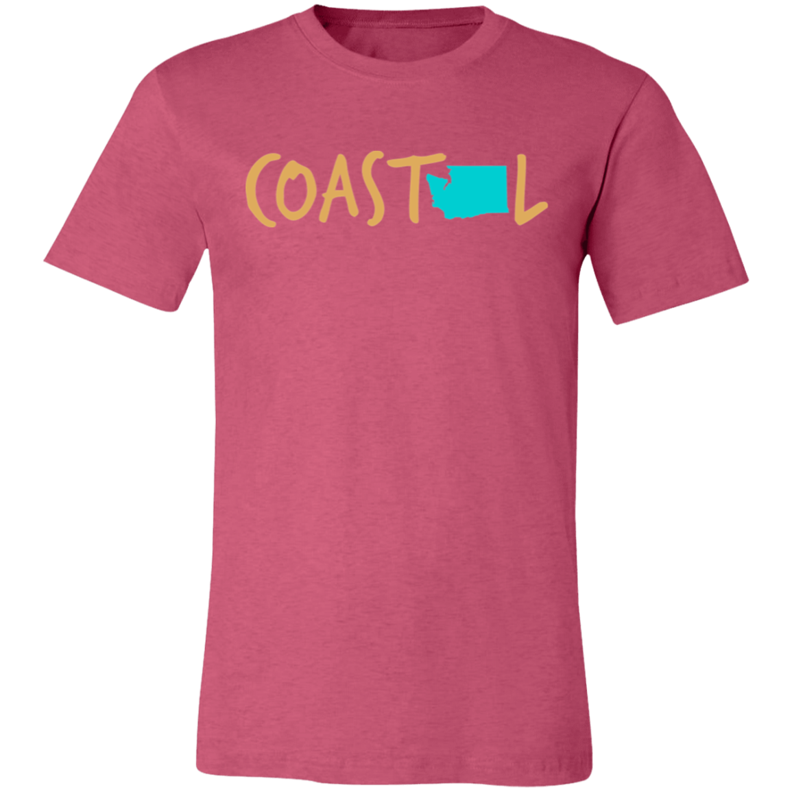 Coastal Washington Sunset Gold  Unisex Jersey Tee