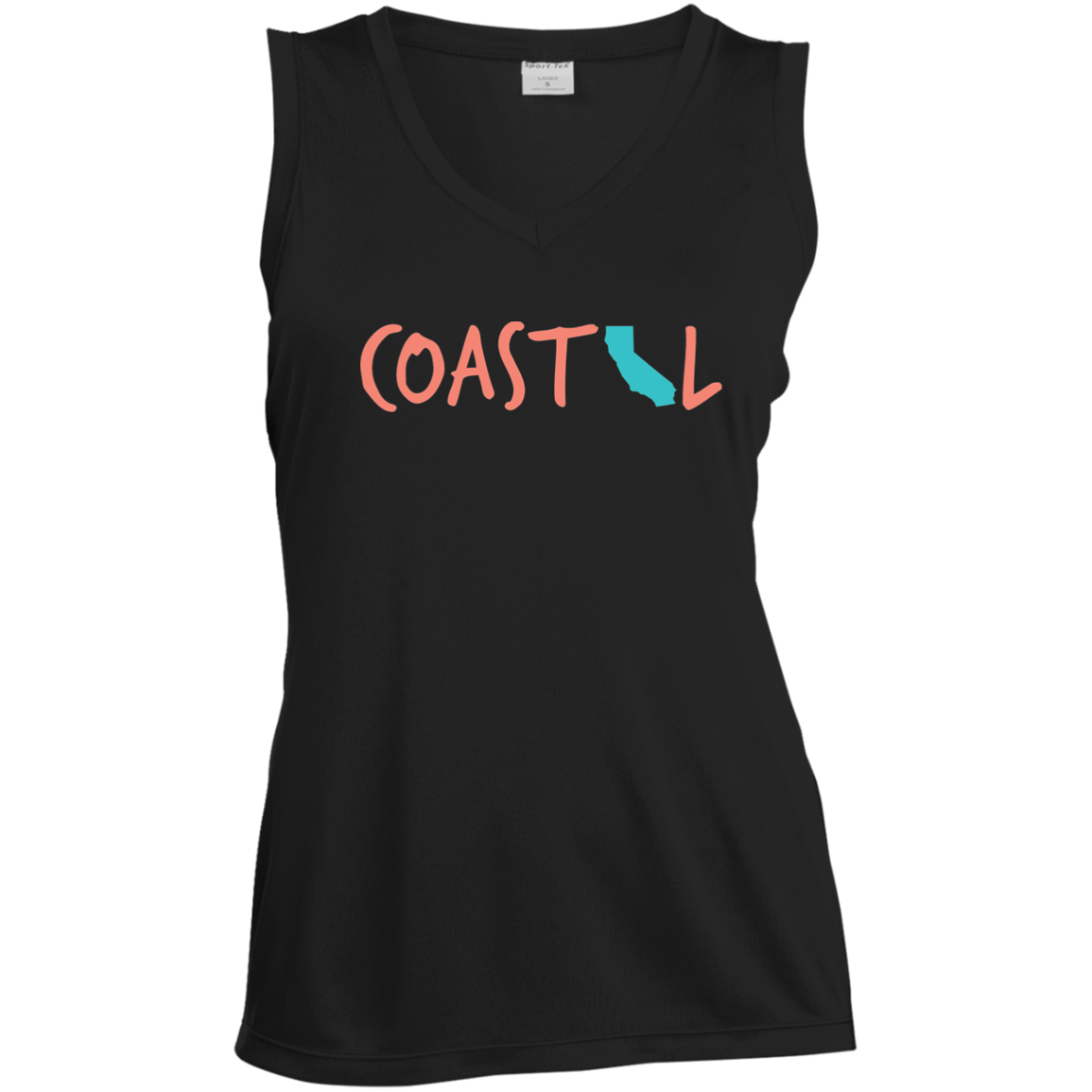 Coastal California Ladies' Sleeveless V-Neck Performance Tee