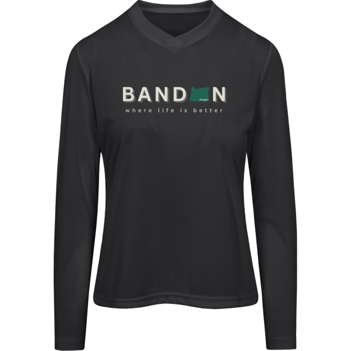 Bandon ~Where Life is Better Women's Performance Long Sleeve Tee