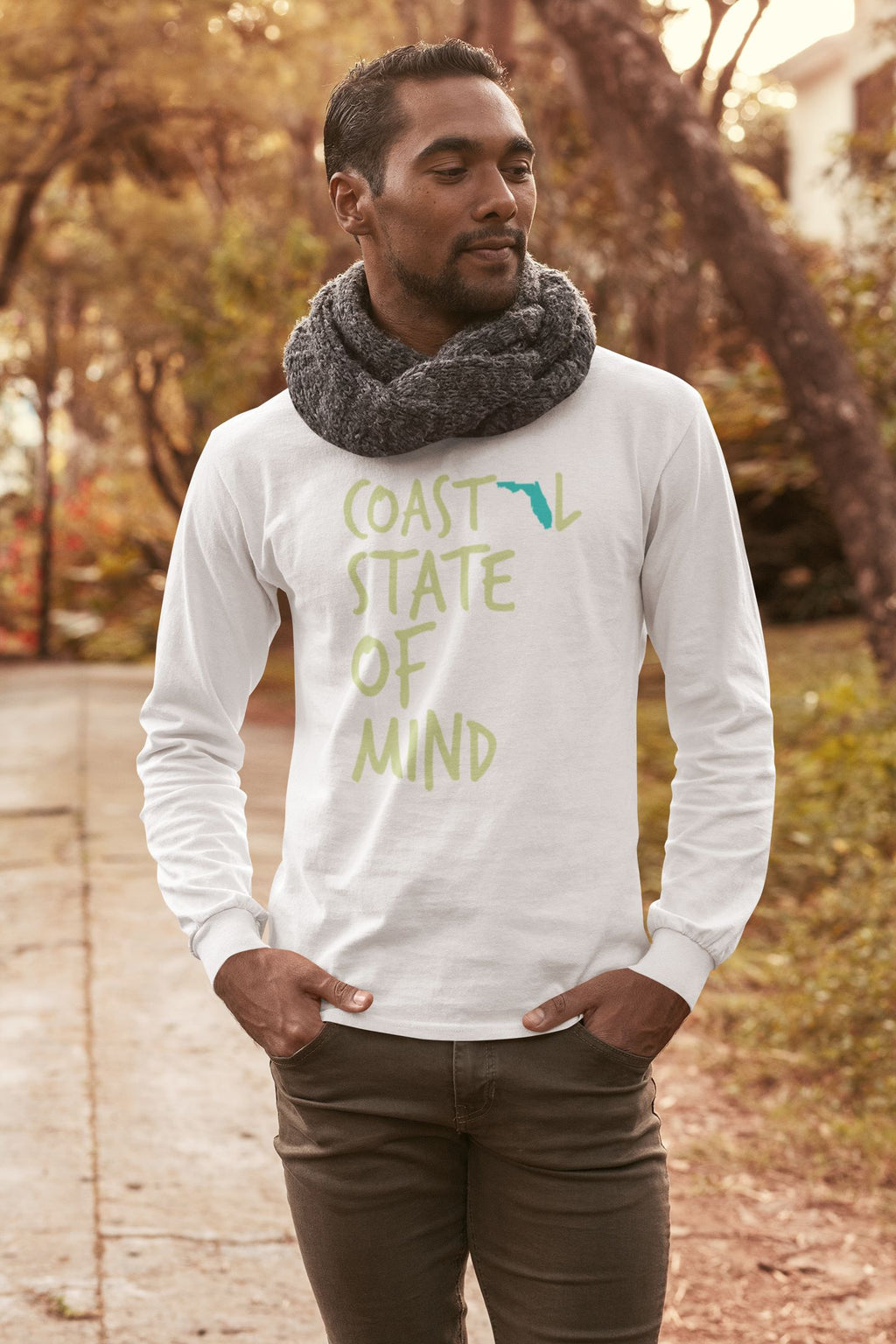 Coastal State of Mind Florida Beachfront Long Sleeve Unisex Tee