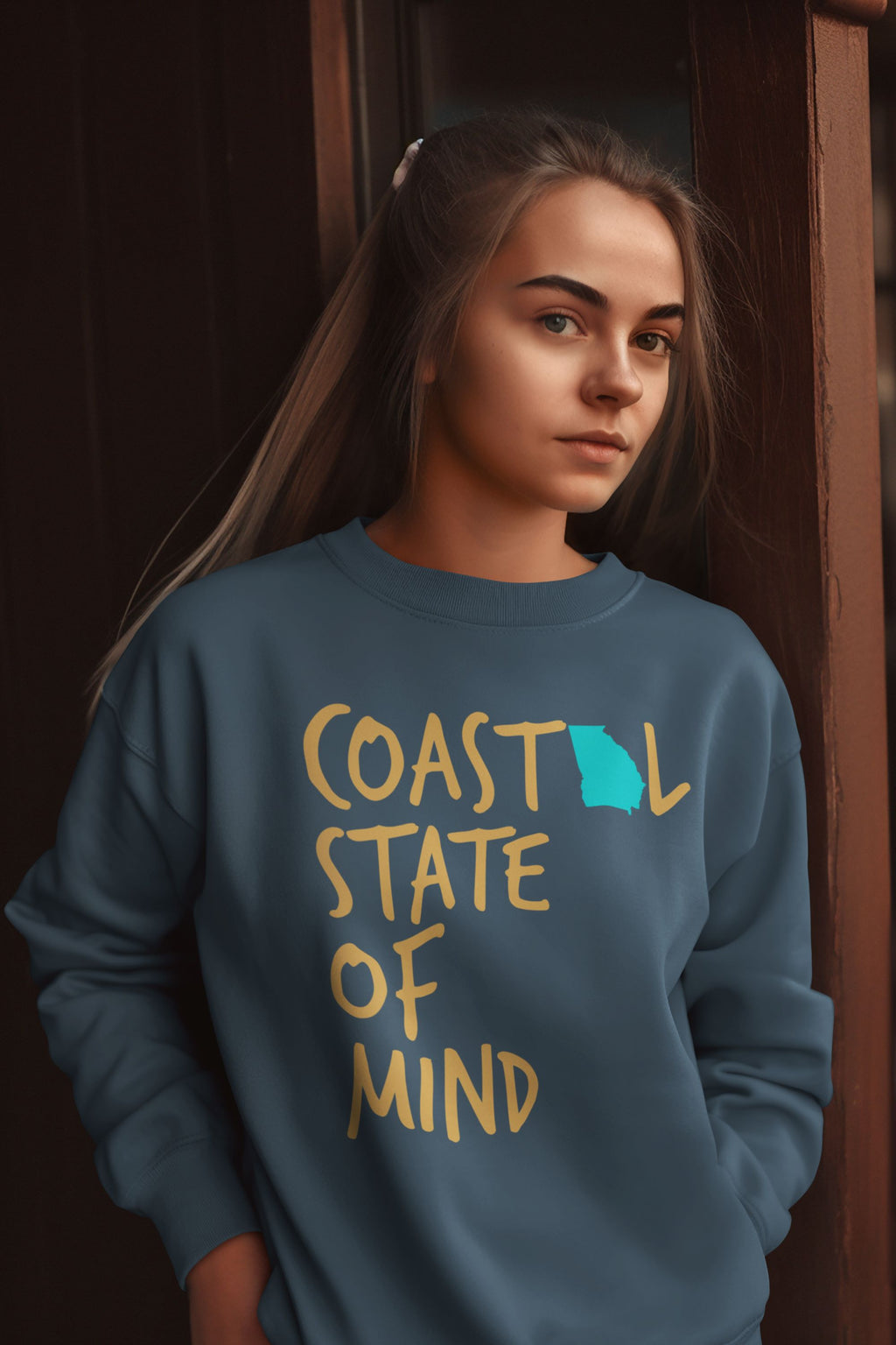 Coastal State of Mind Georgia Driftwood Unisex Sweatshirt