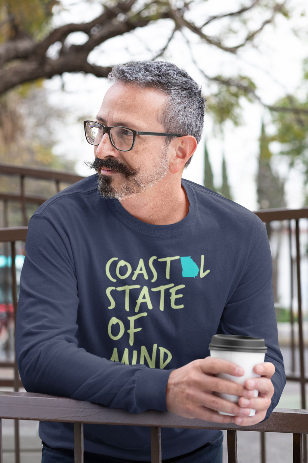 Coastal State of Mind Georgia Beachfront Long Sleeve Unisex Tee