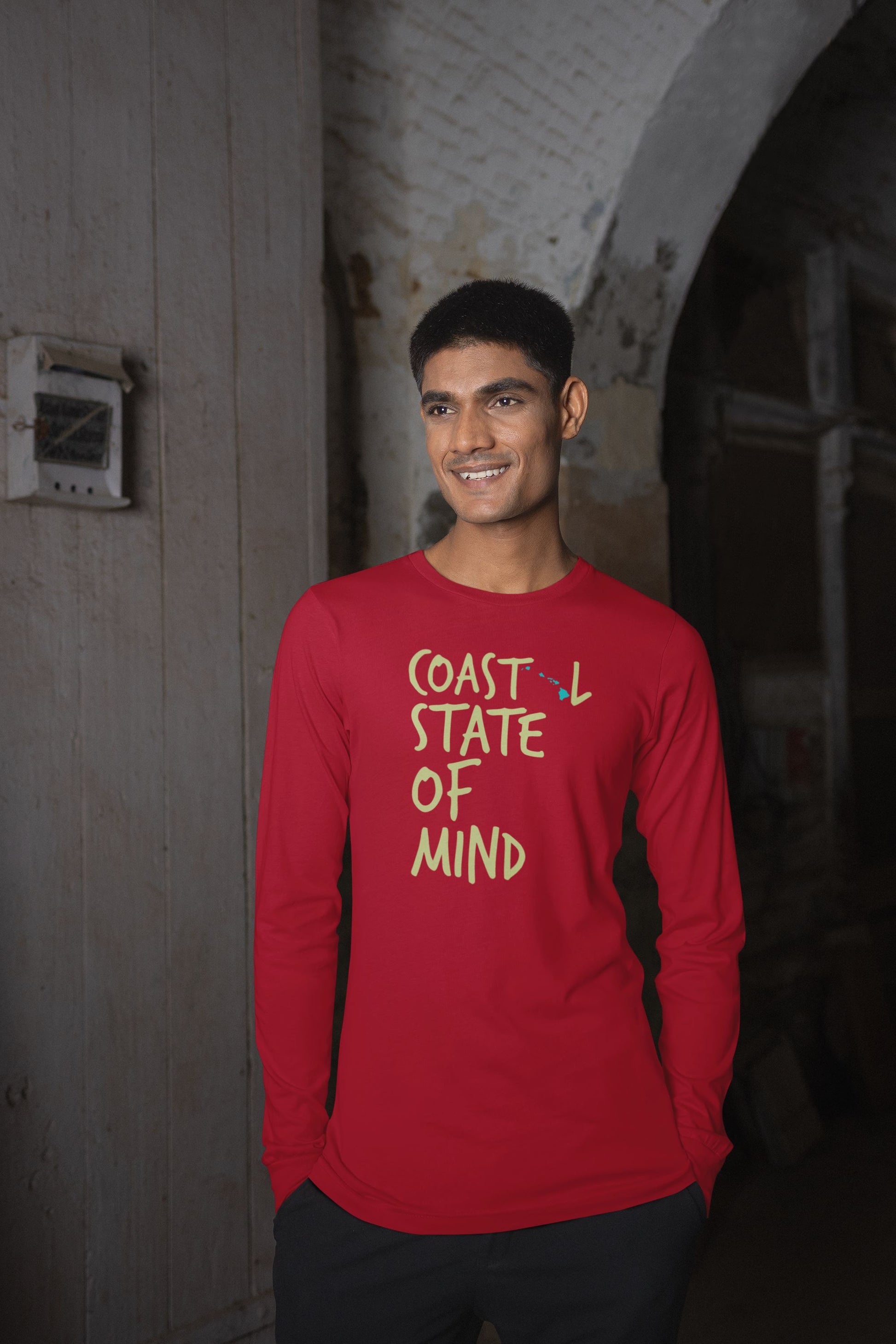 Coastal State of Mind Hawaii Beachfront Long Sleeve Unisex Tee