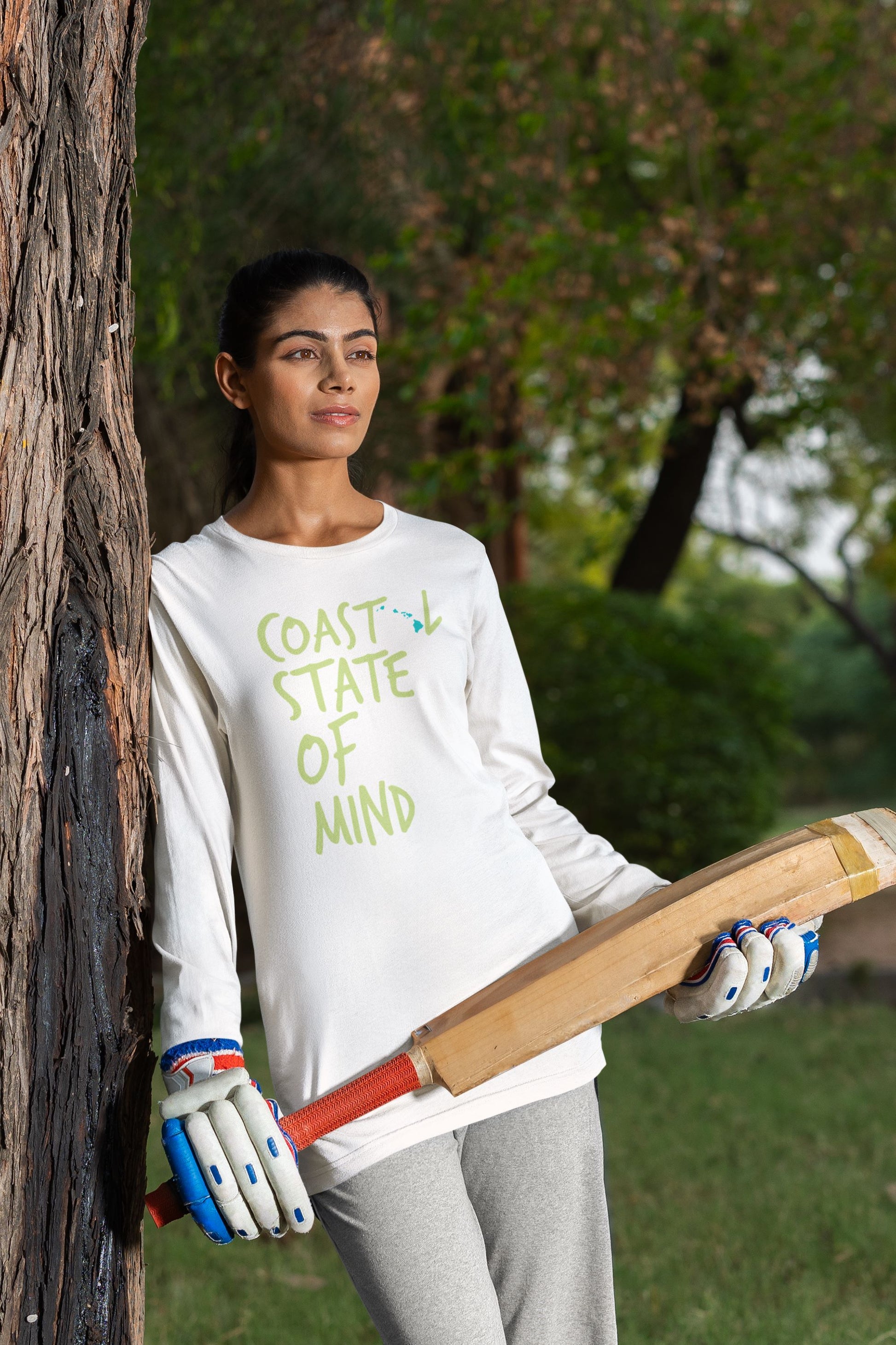 Coastal State of Mind Hawaii Beachfront Long Sleeve Unisex Tee