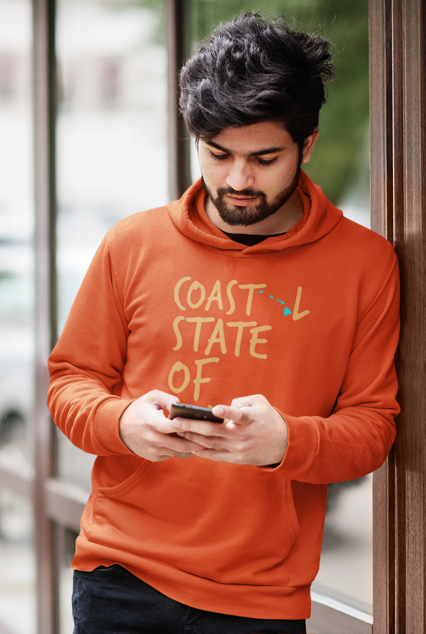 Coastal State of Mind Hawaii Sunset Gold Unisex Hoodie