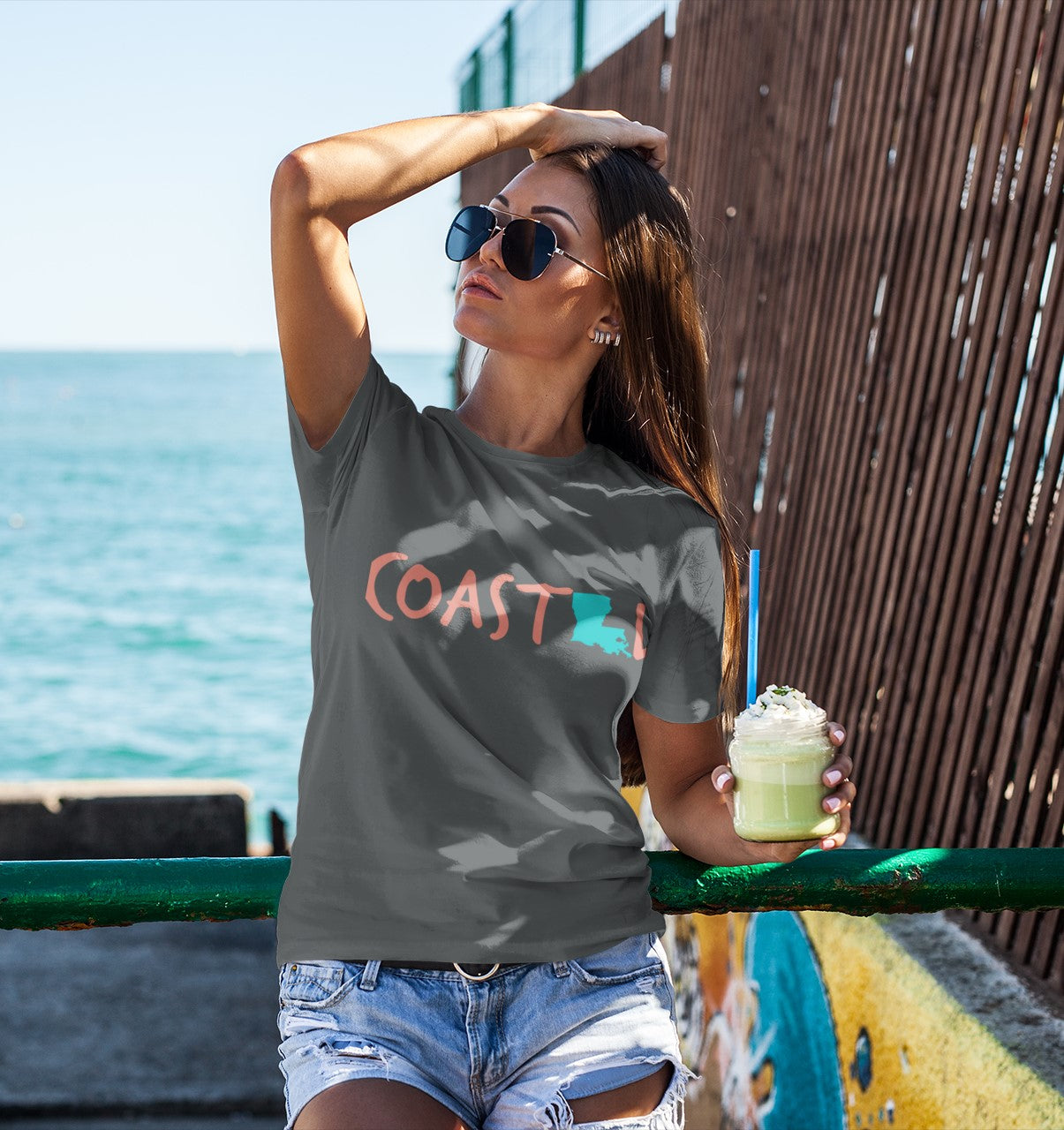 Coastal Louisiana Sunset Red Unisex Jersey Tee