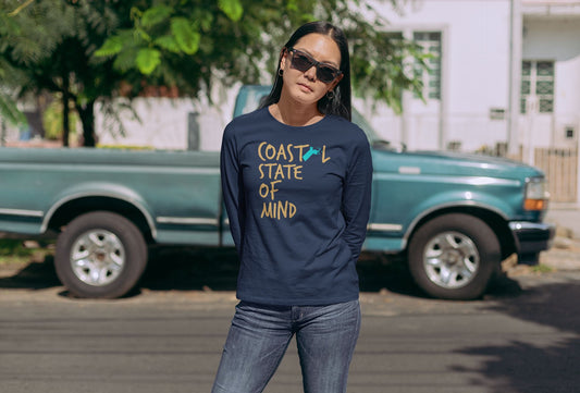 Coastal State of Mind Massachusetts Beachfront Long Sleeve Unisex Tee