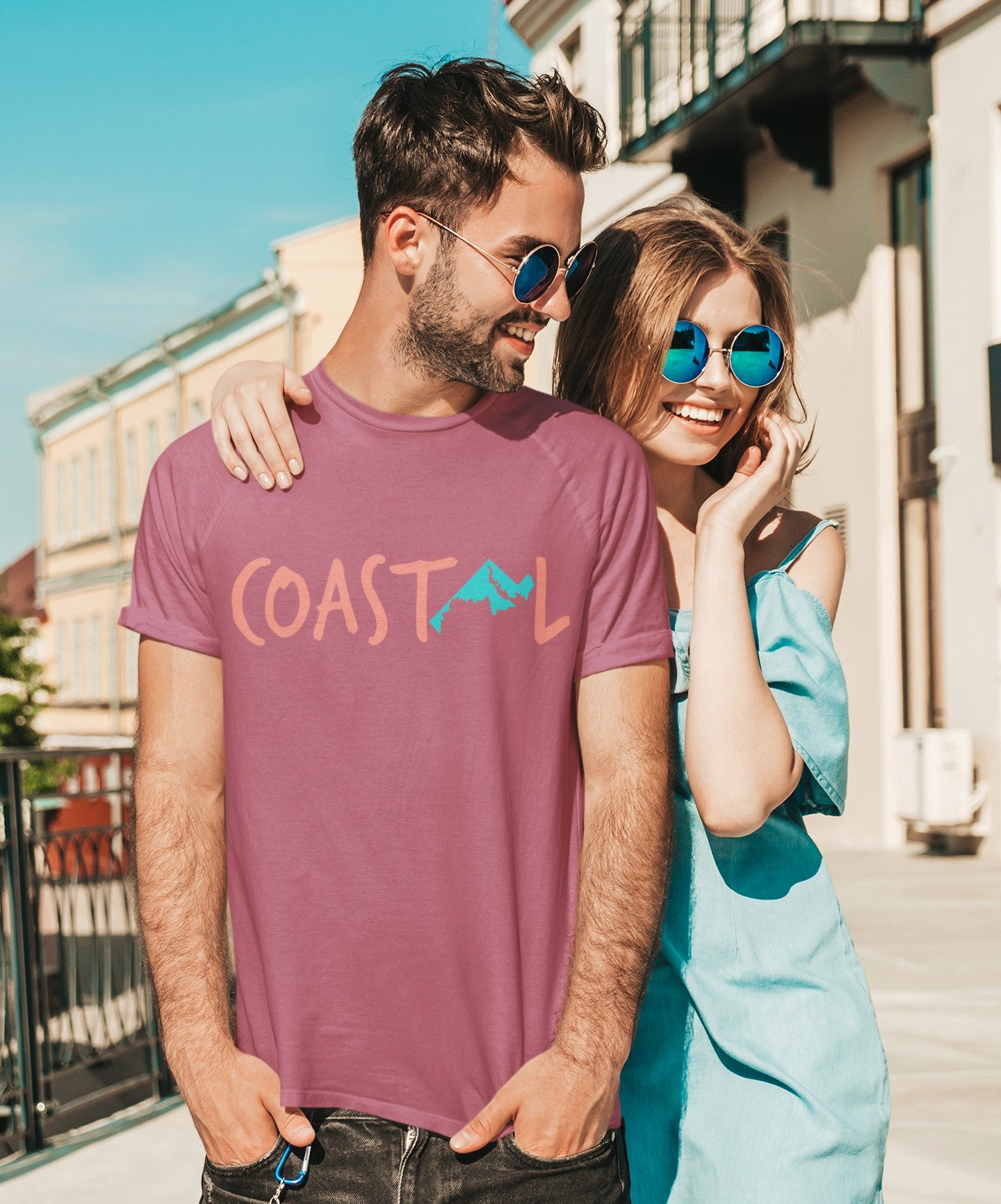 Coastal Maryland Sunset Red Unisex Jersey Tee