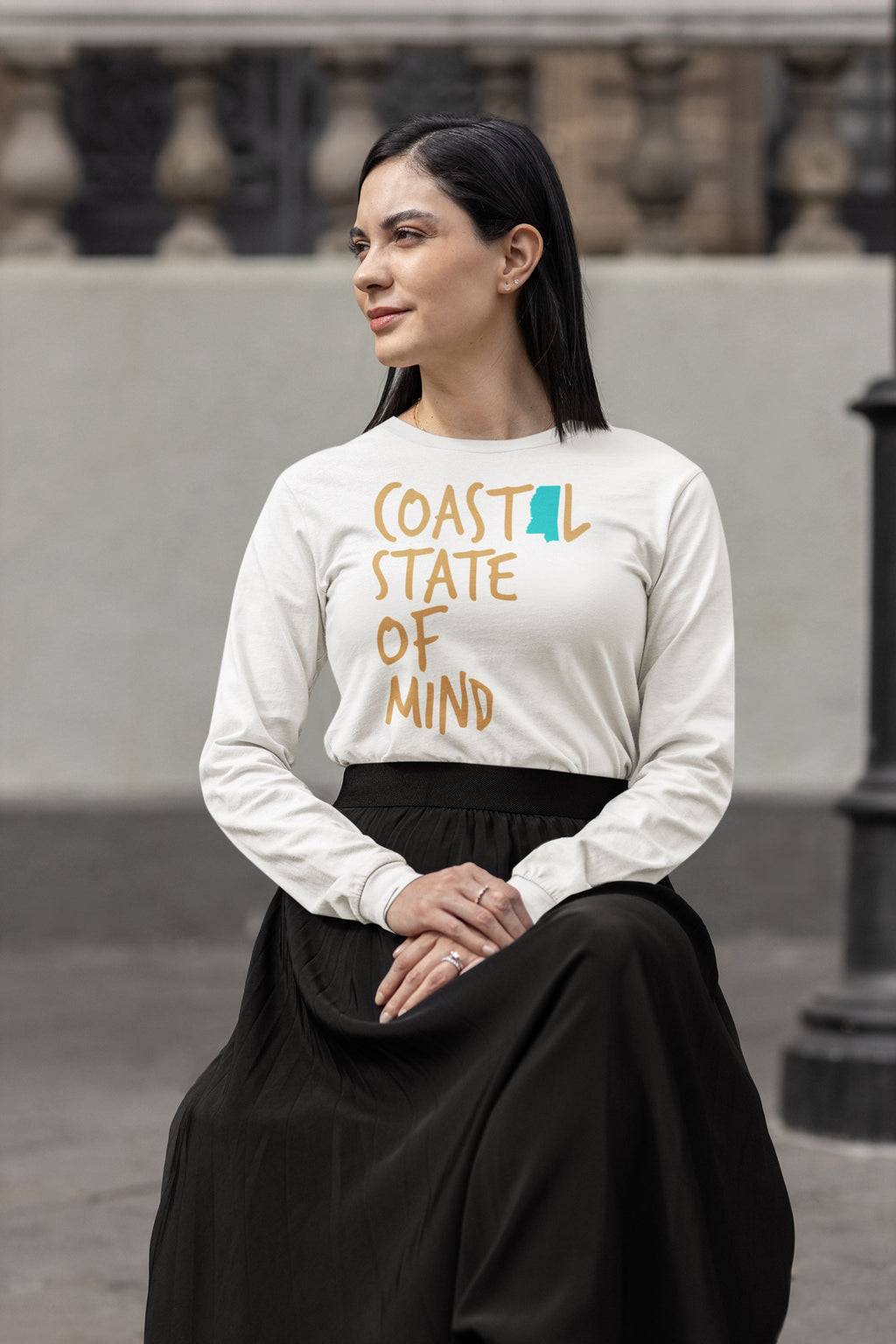 Coastal State of Mind Mississippi Beachfront Long Sleeve Unisex Tee