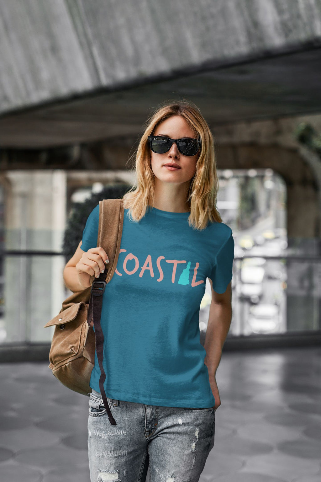 Coastal New Hampshire Sunset Red Unisex Jersey Tee