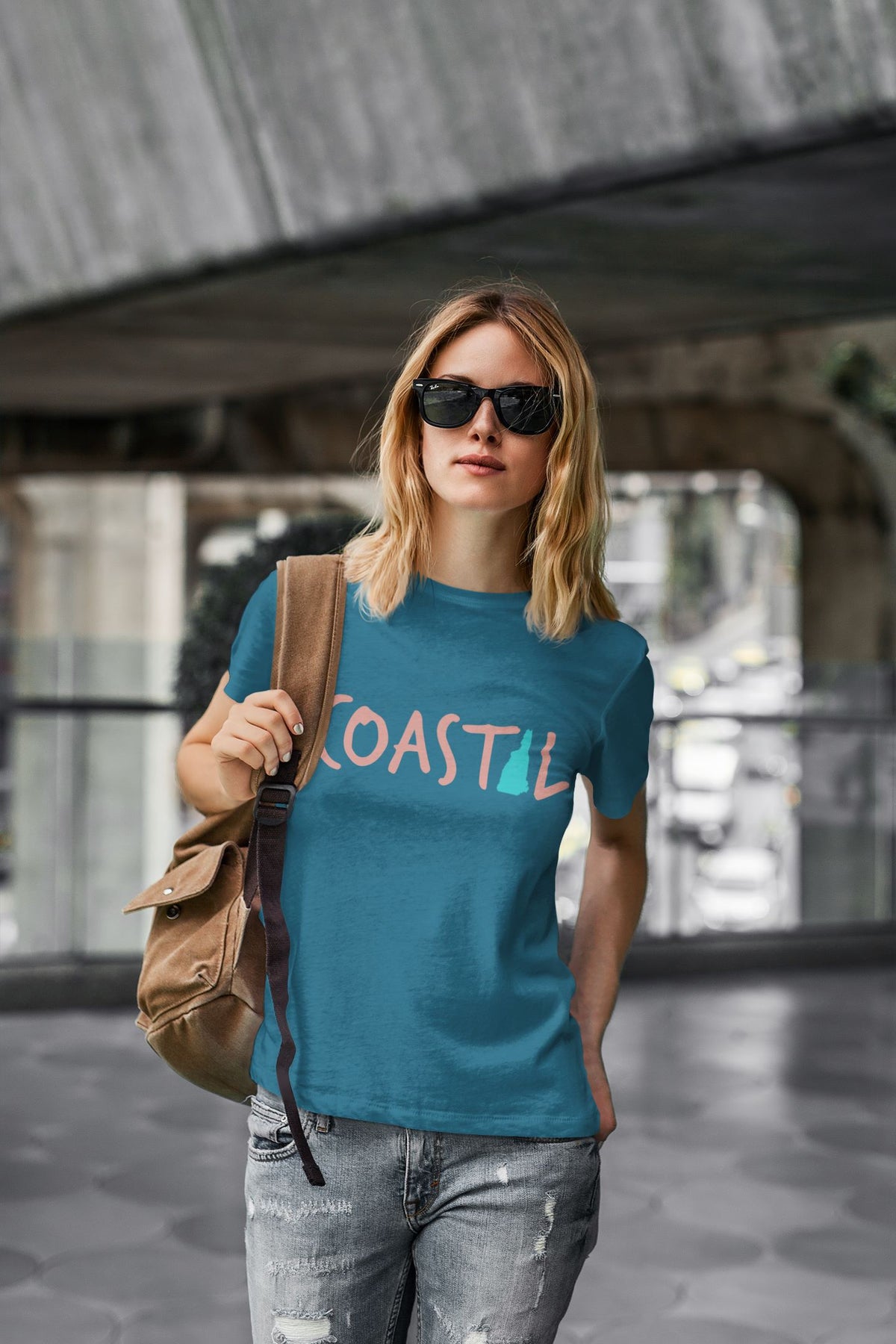 Coastal New Hampshire Sunset Red Unisex Jersey Tee