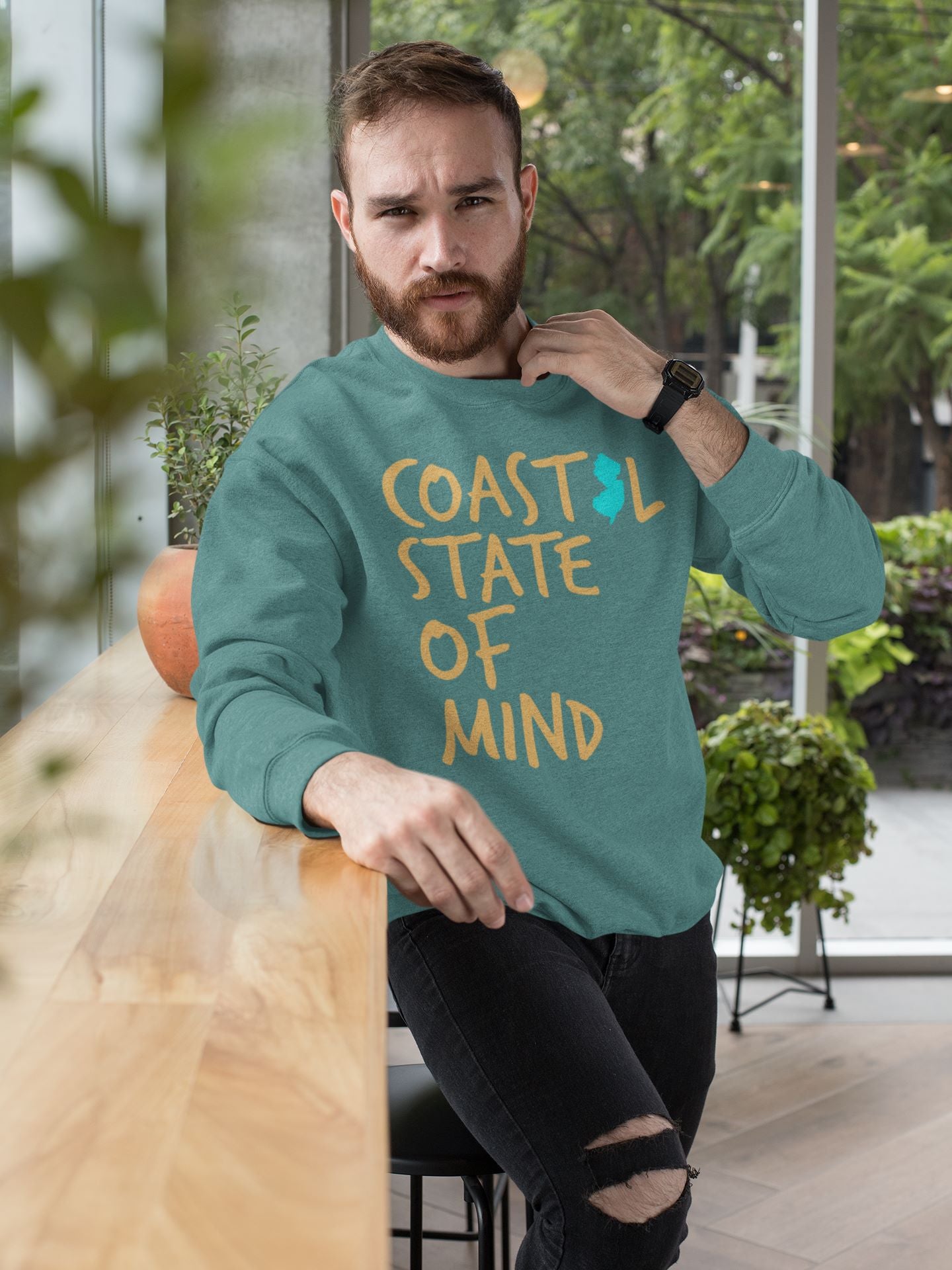 Coastal State of Mind New Jersey Driftwood Unisex Sweatshirt