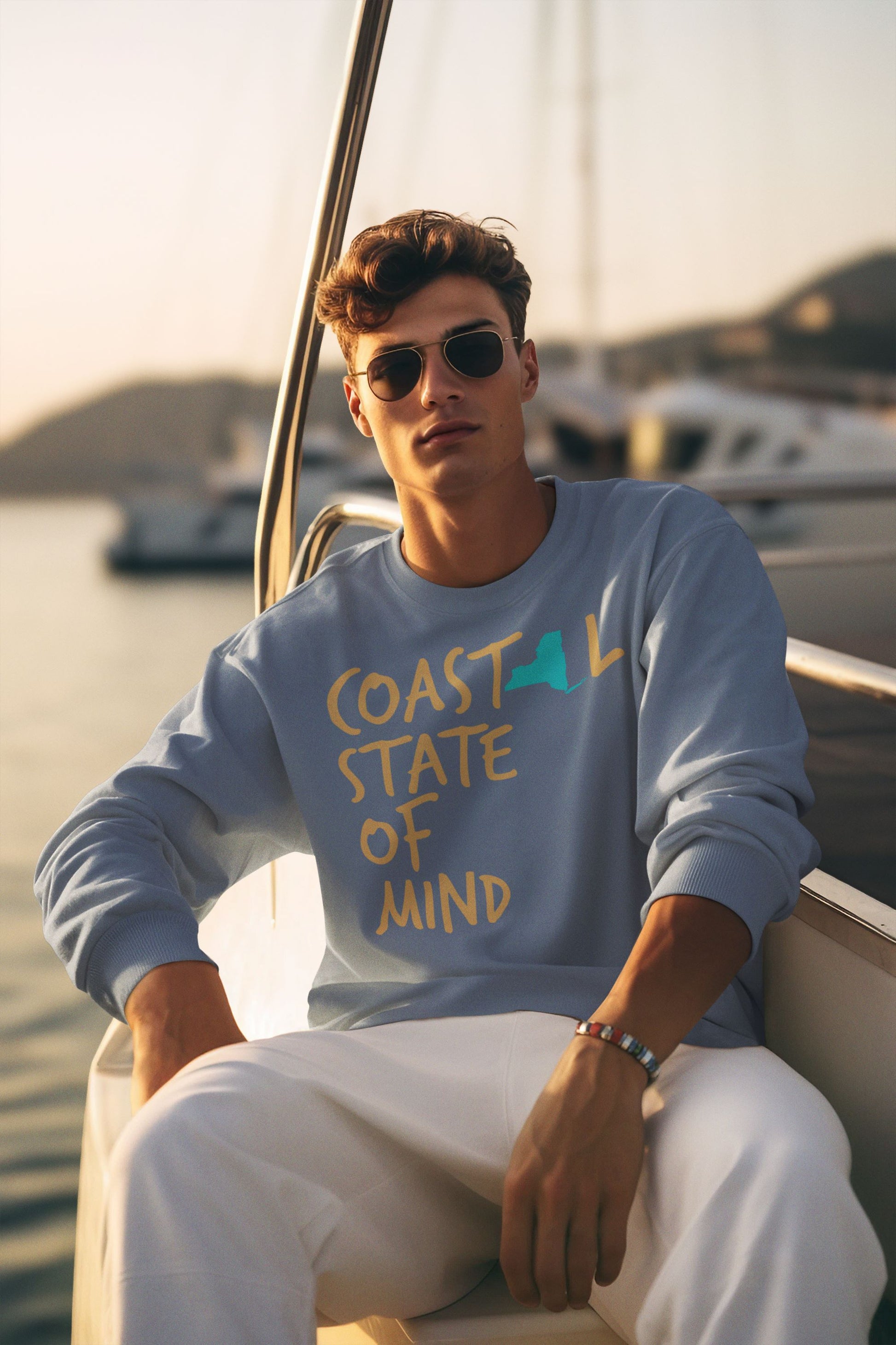 Coastal State of Mind New York Driftwood Unisex Sweatshirt