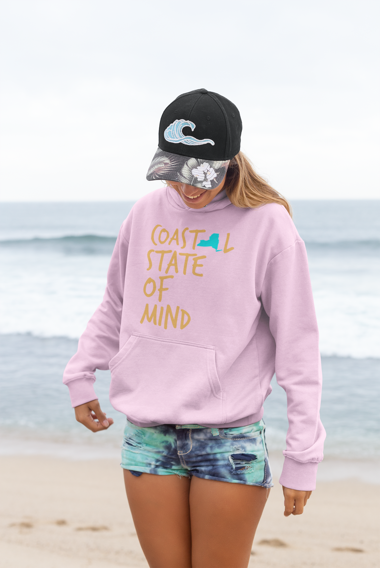 Coastal State of Mind New York Sunset Gold UnisexHoodie