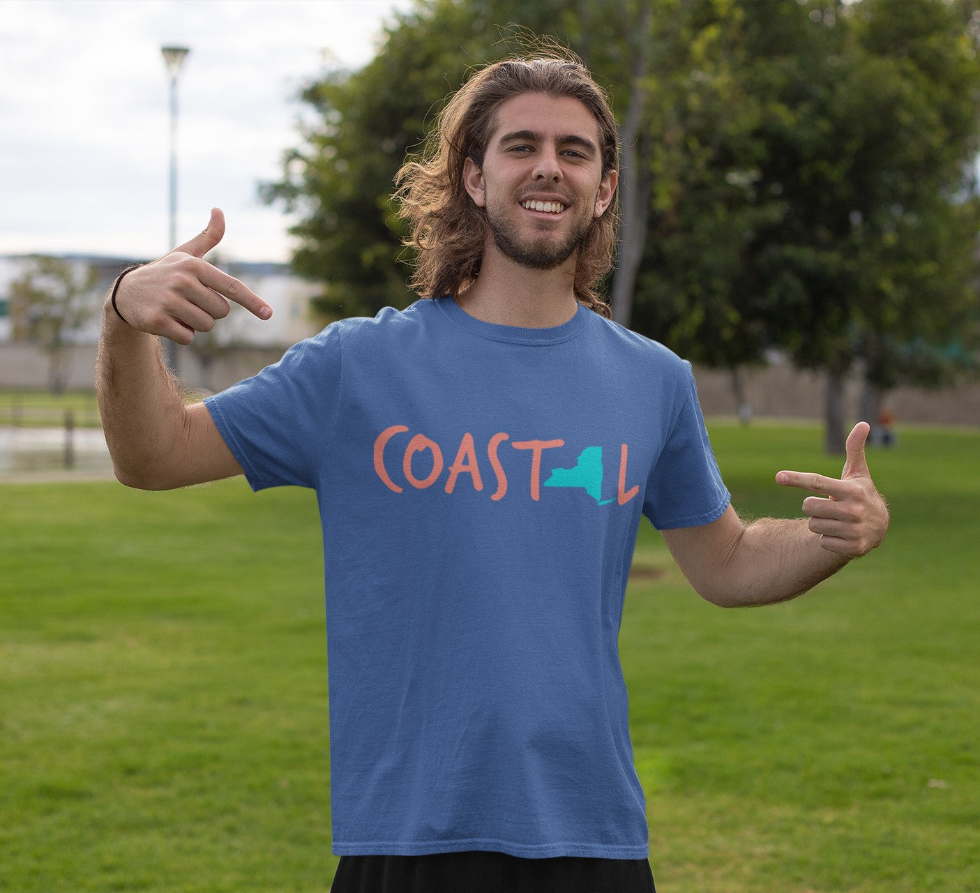 Coastal New York Sunset Red Unisex Jersey Tee