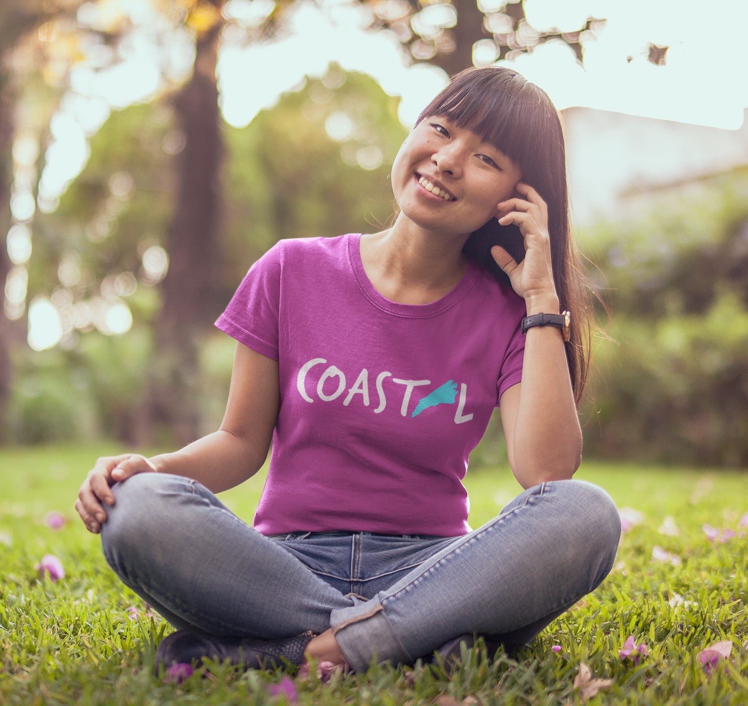 Coastal North Carolina Silver Sand Unisex Jersey Tee