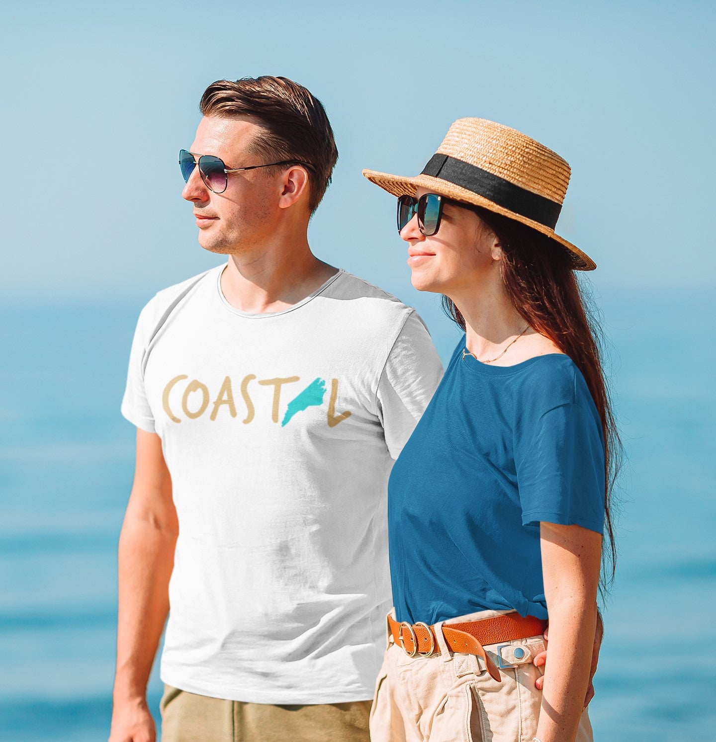Coastal North Carolina Sunset Gold Unisex Jersey Tee