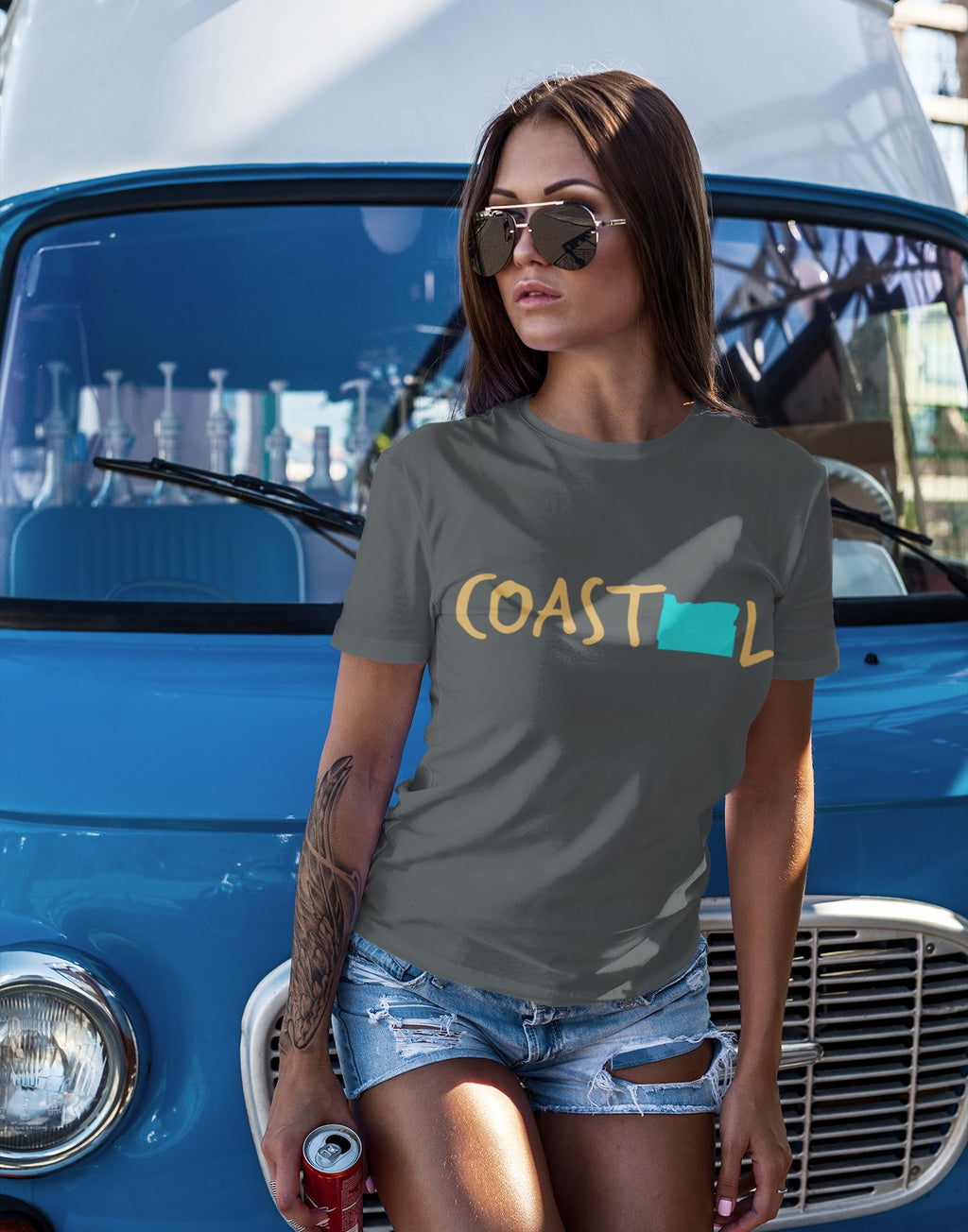 Coastal Oregon Sunset Gold Unisex Jersey Tee